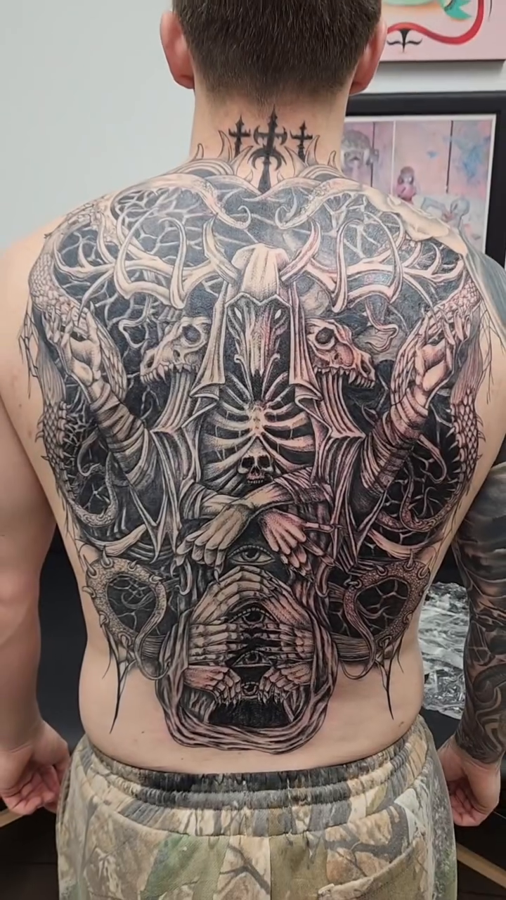 Tattoo by @sacredgemometry — black_and_grey, realism