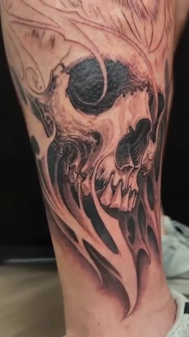 Tattoo by @rickrayne — black_and_grey, realism