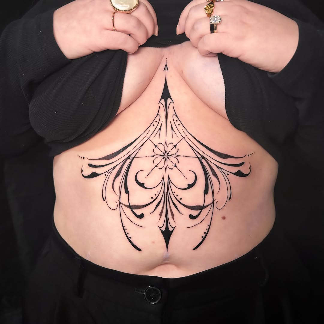 Tattoo by @crystalthornstattoo — ornamental, fine_line