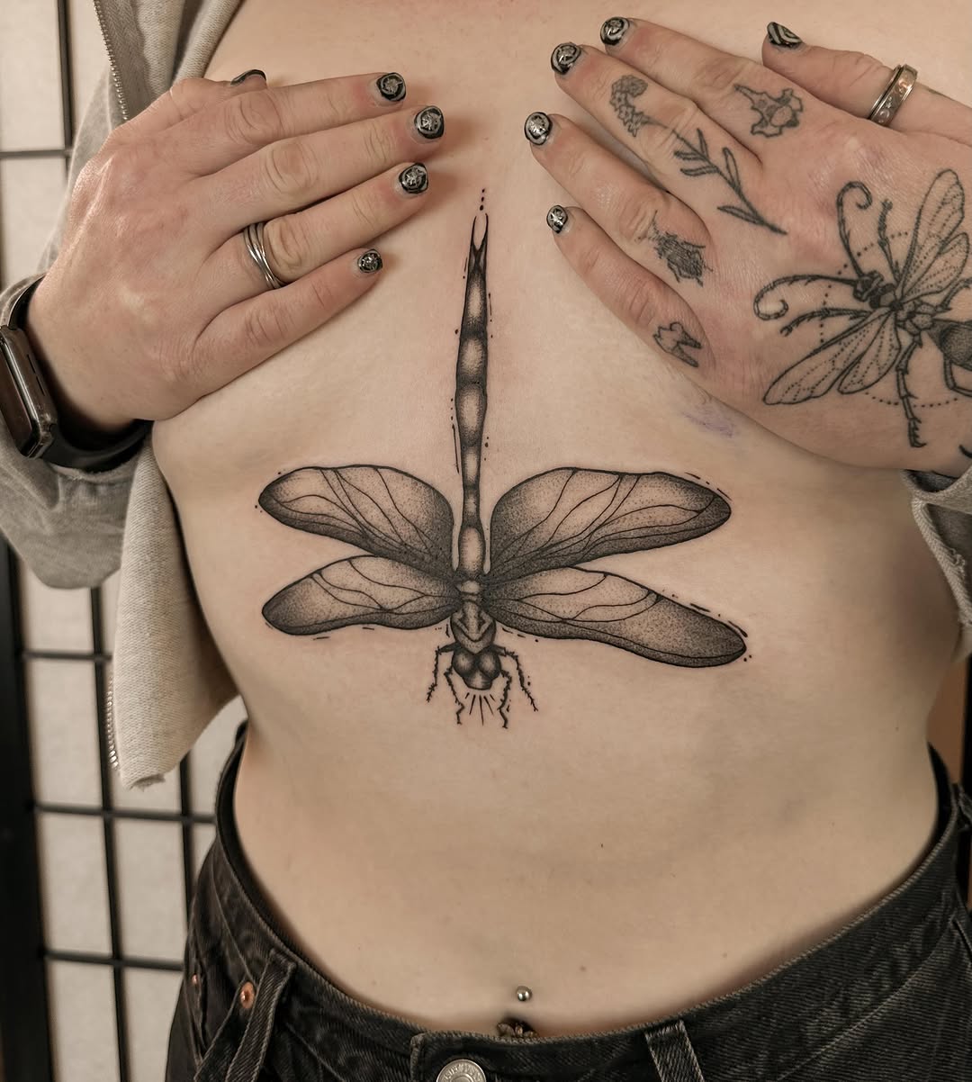 Tattoo by @into.thegraves — dotwork, black_and_grey