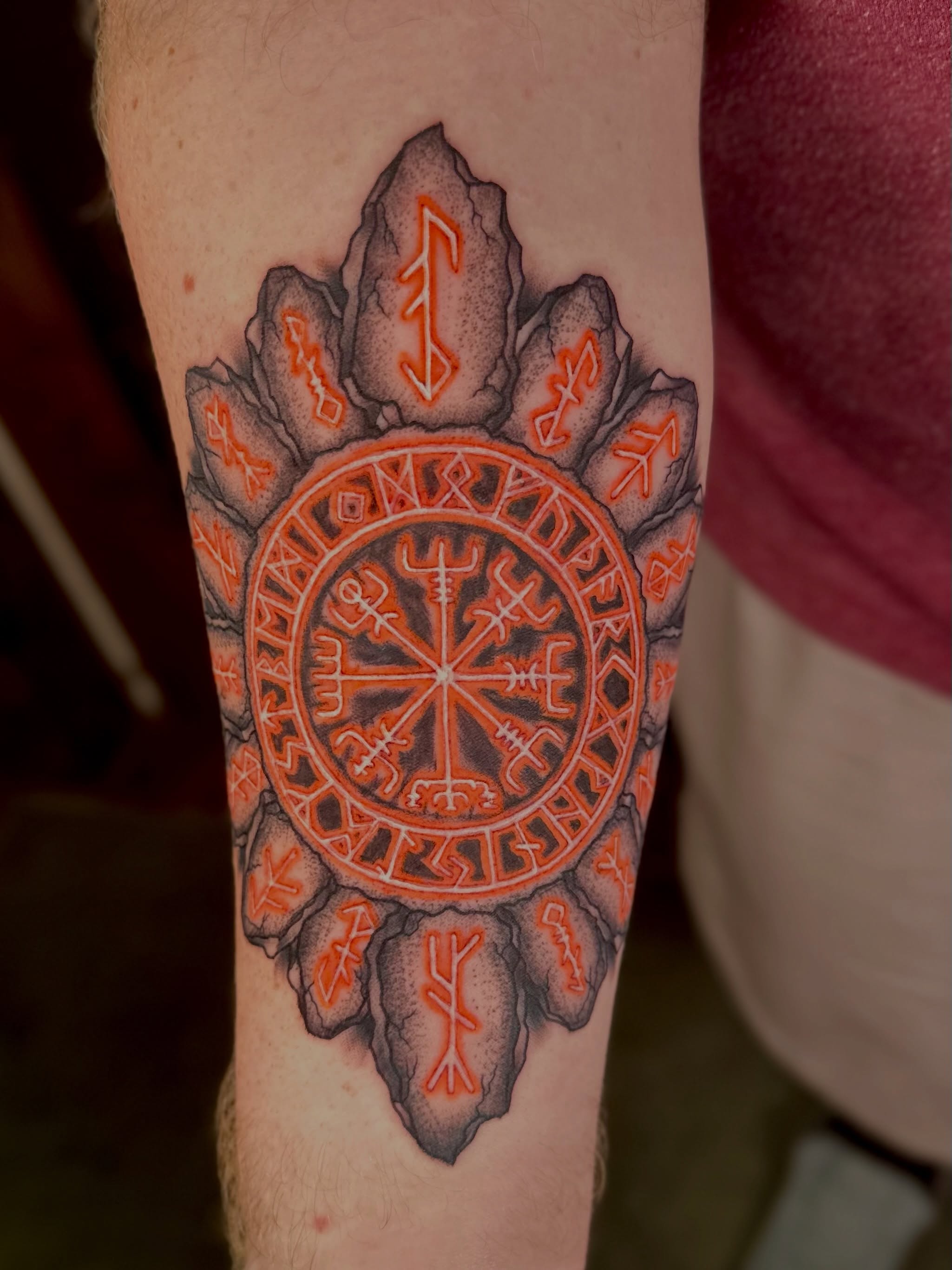 Tattoo by @cryptidtattooer — geometric