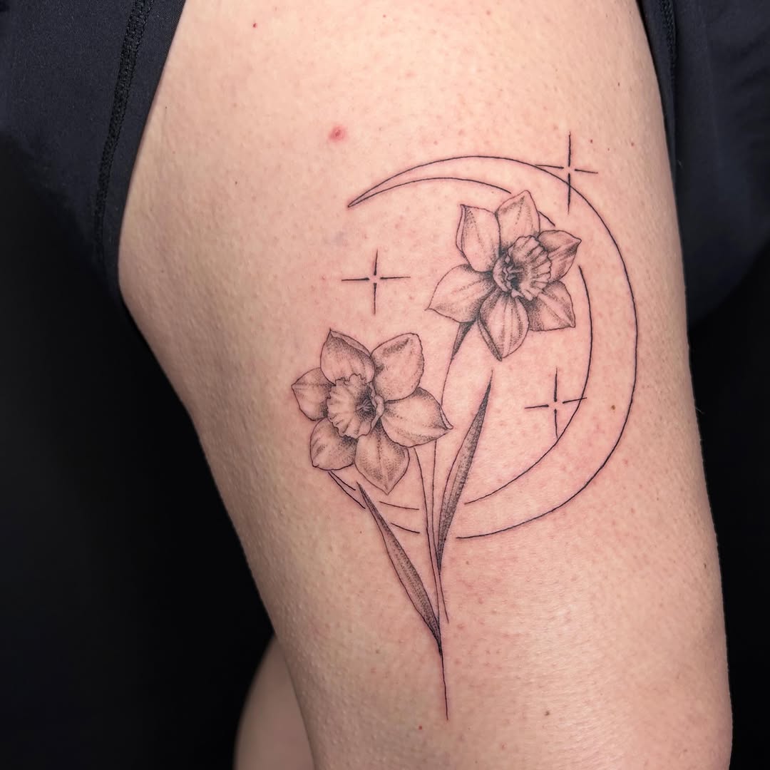 Tattoo by @theartistformerlyknownaslib — fine_line, black_and_grey