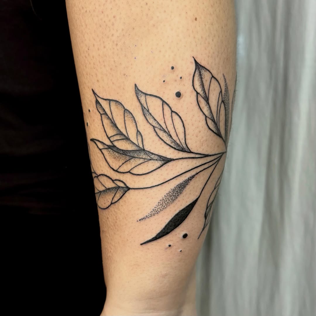 Tattoo by @threethornstattoo — dotwork