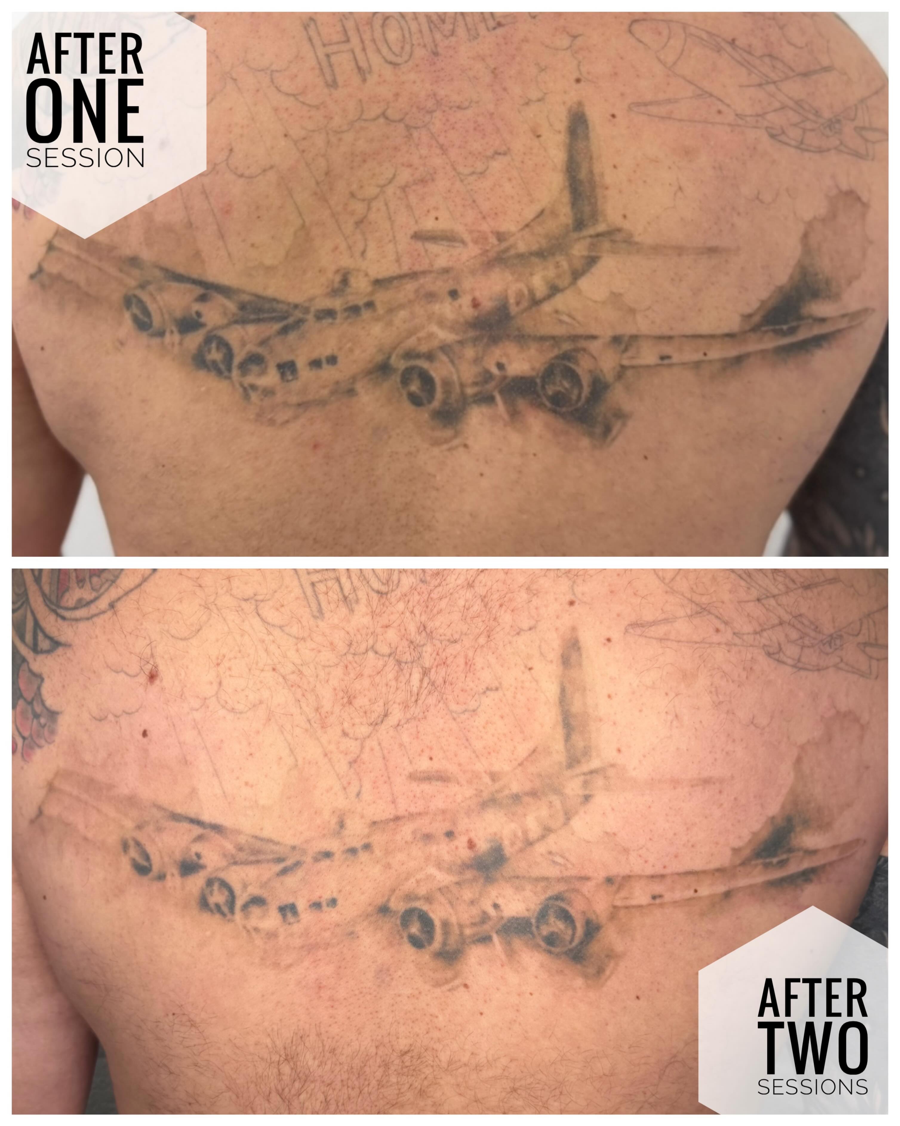 Airplane realism tattoo on the chest by Las Vegas Tattoo Artist, Las Vegas, Nevada