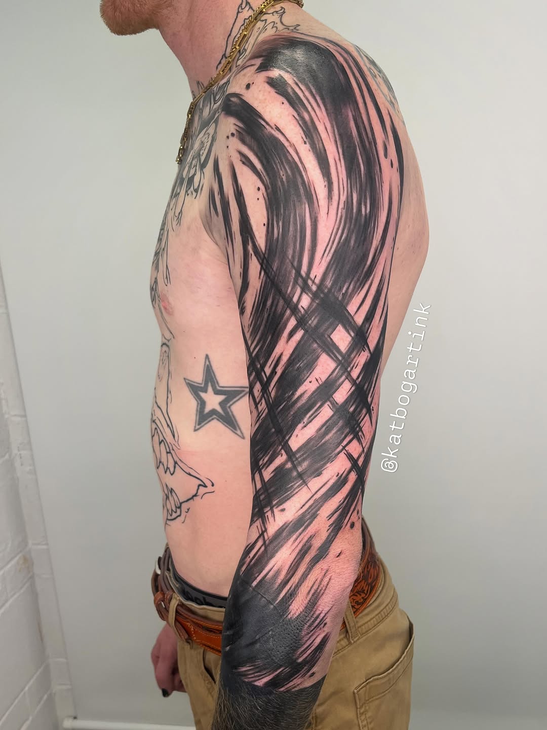 Tattoo by @katbogartink — blackwork