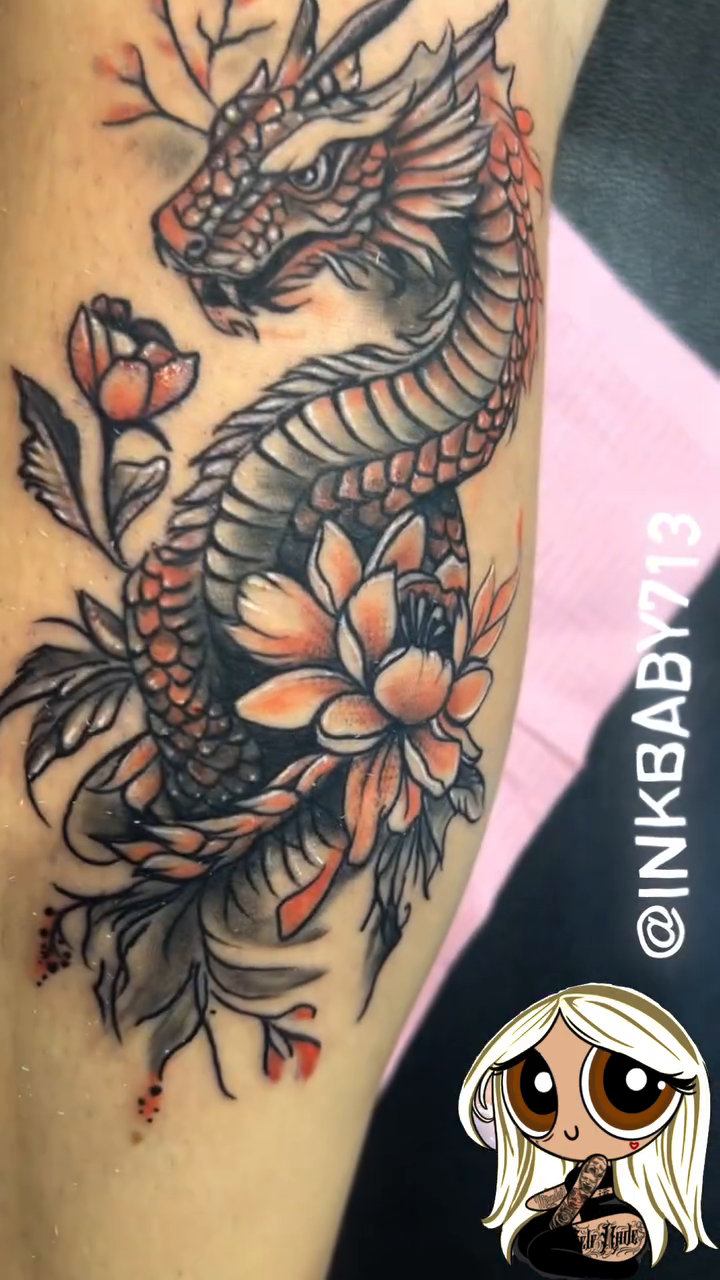 Tattoo by @inkbaby713 — japanese_irezumi, black_and_grey