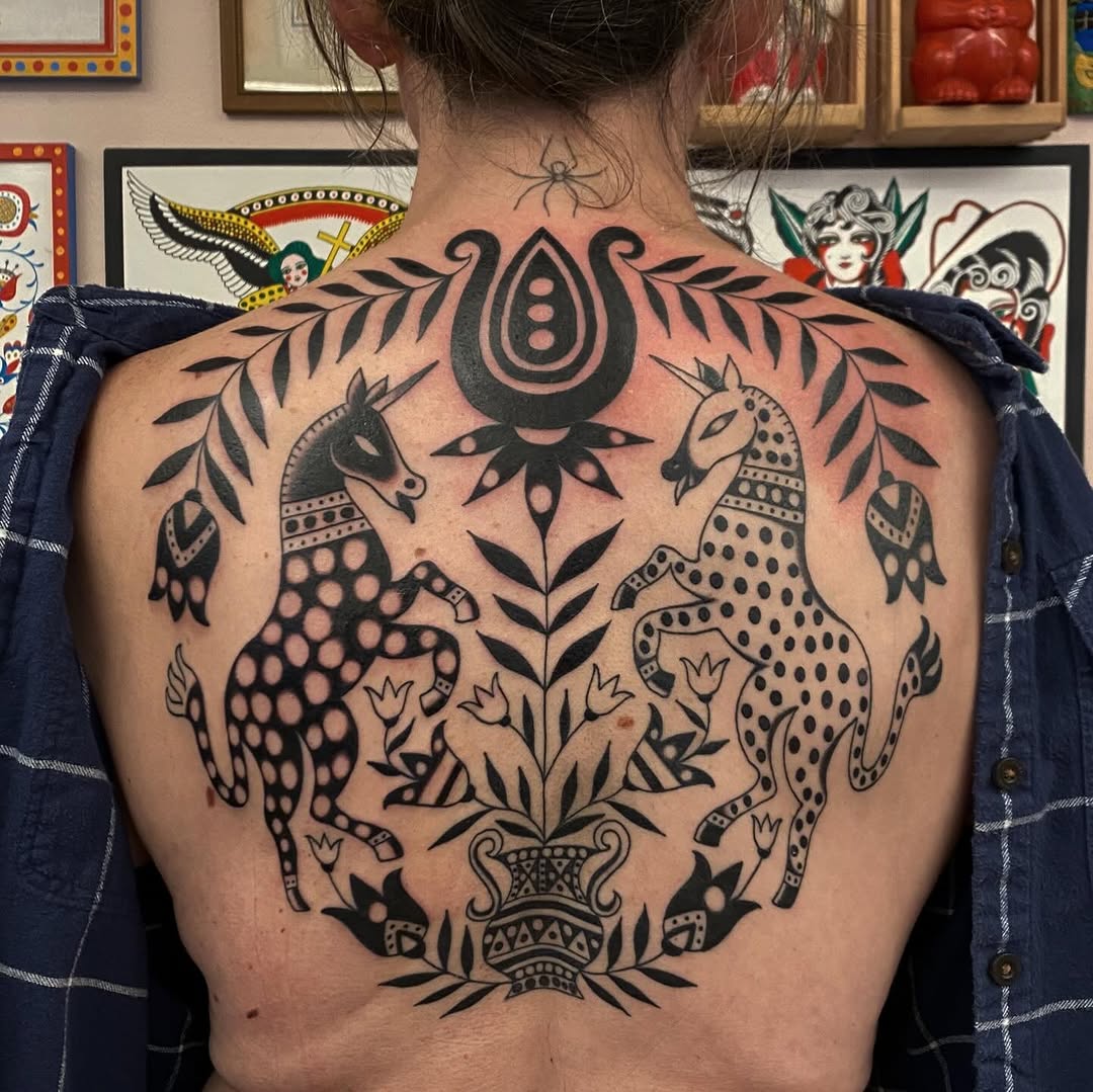 Tattoo by @abbyroseestes — blackwork, ornamental