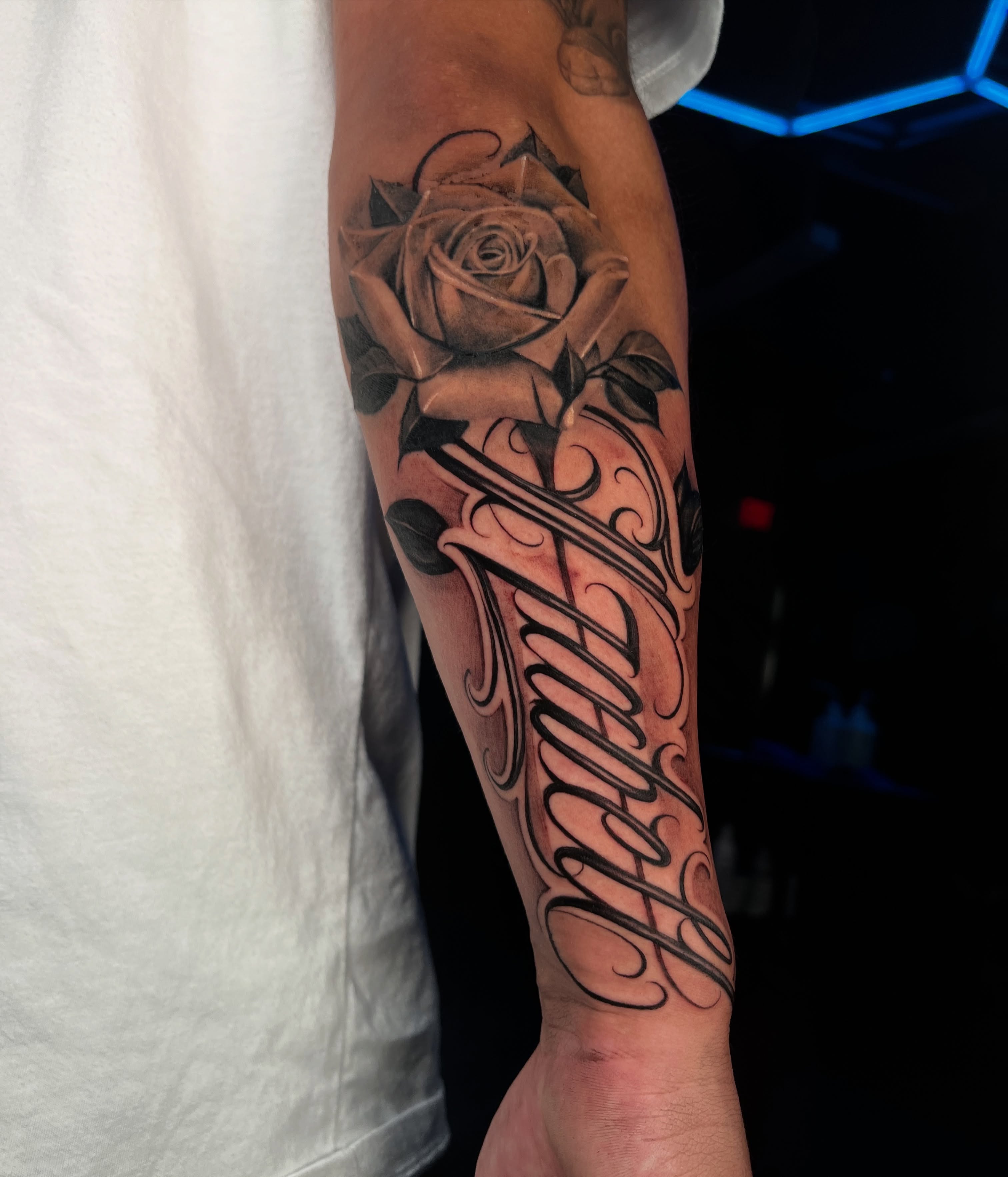 Tattoo by @stillballin6_ — black_and_grey, realism