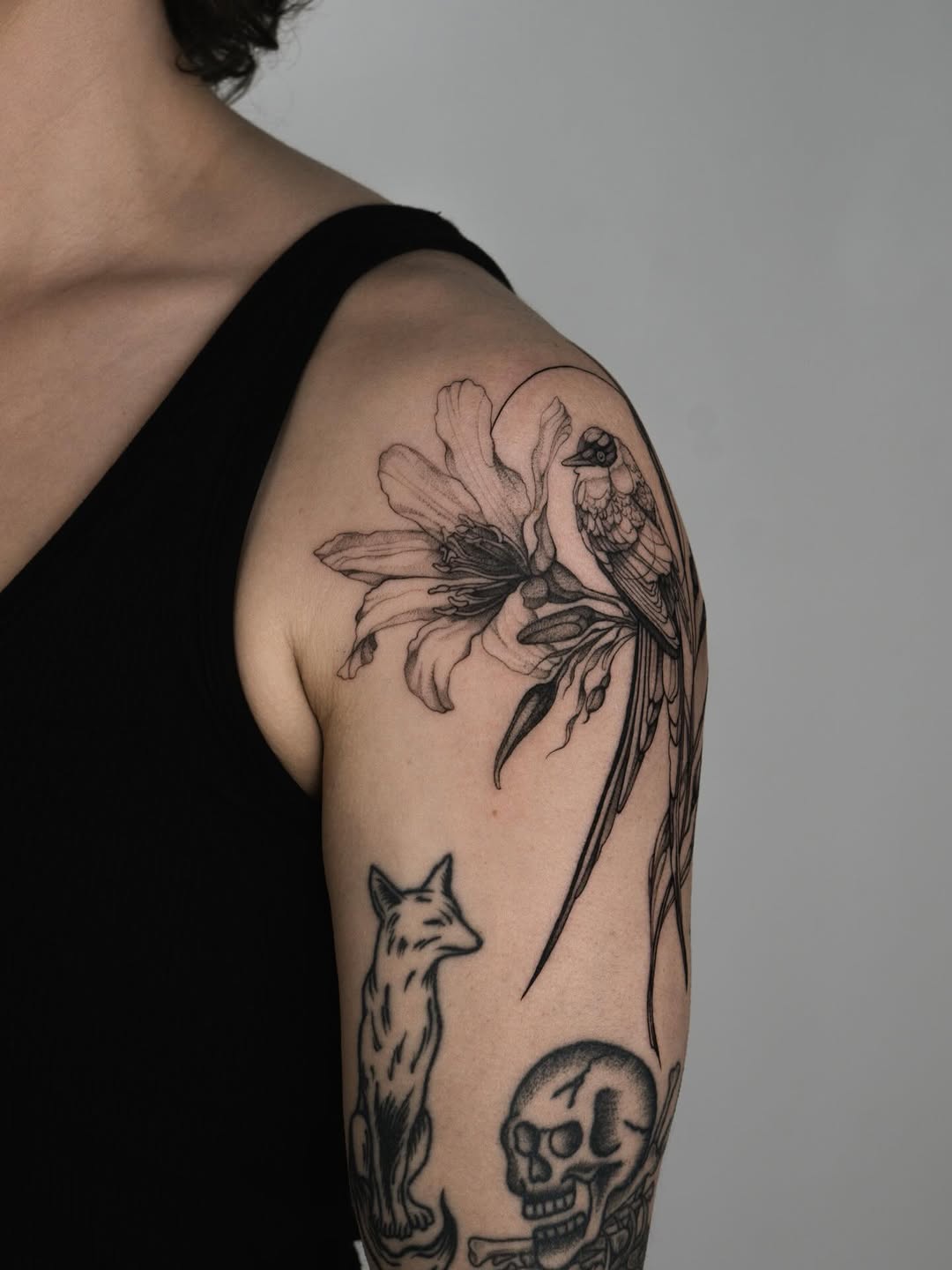 Tattoo by @ternotattoo — fine_line, black_and_grey