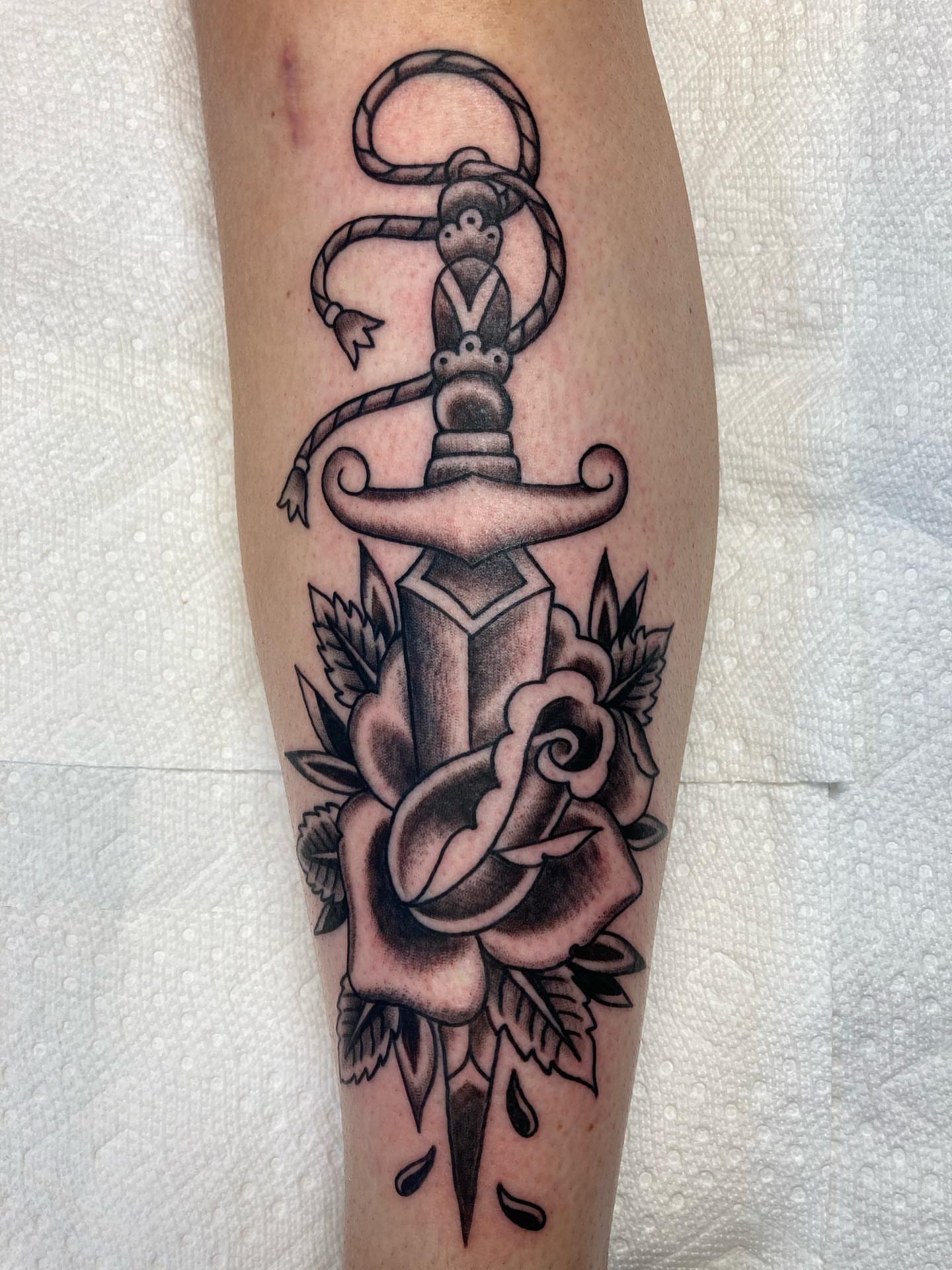 Tattoo by @jessewortheytattoo — black_and_grey, neo_traditional