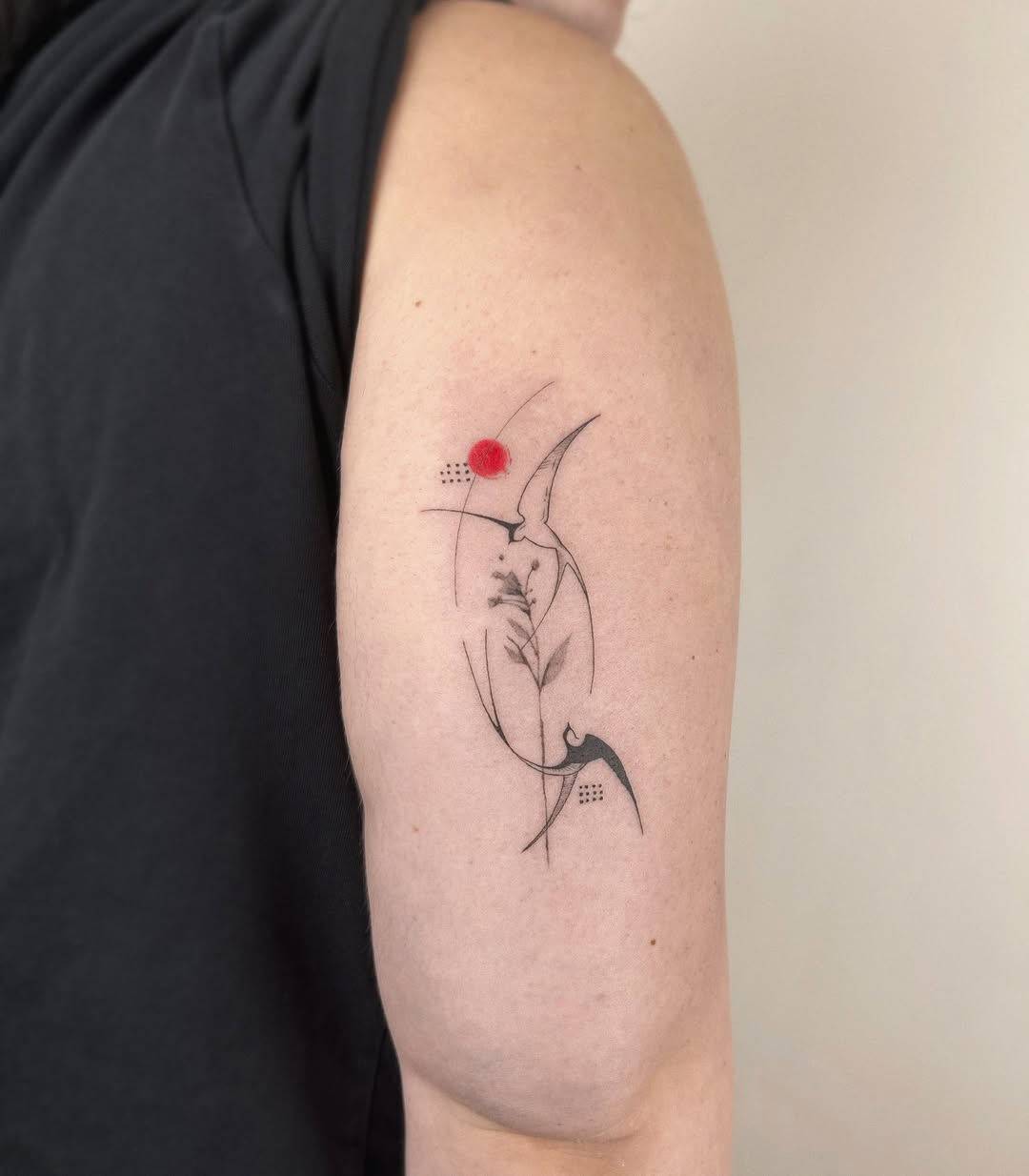 Minimalist tattoo on the forearm by Helly March