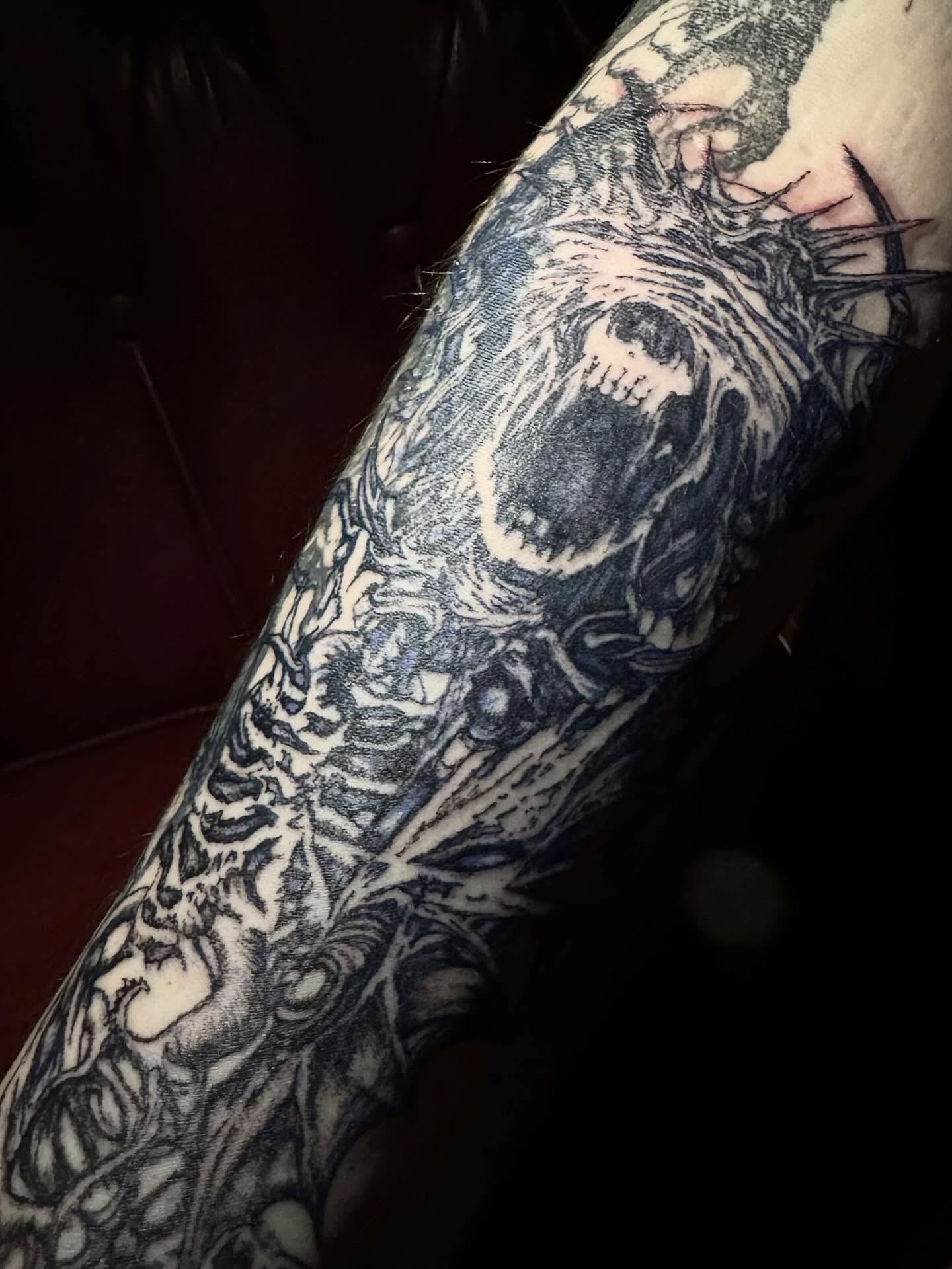 Tattoo by @sangresuciia — black_and_grey, realism