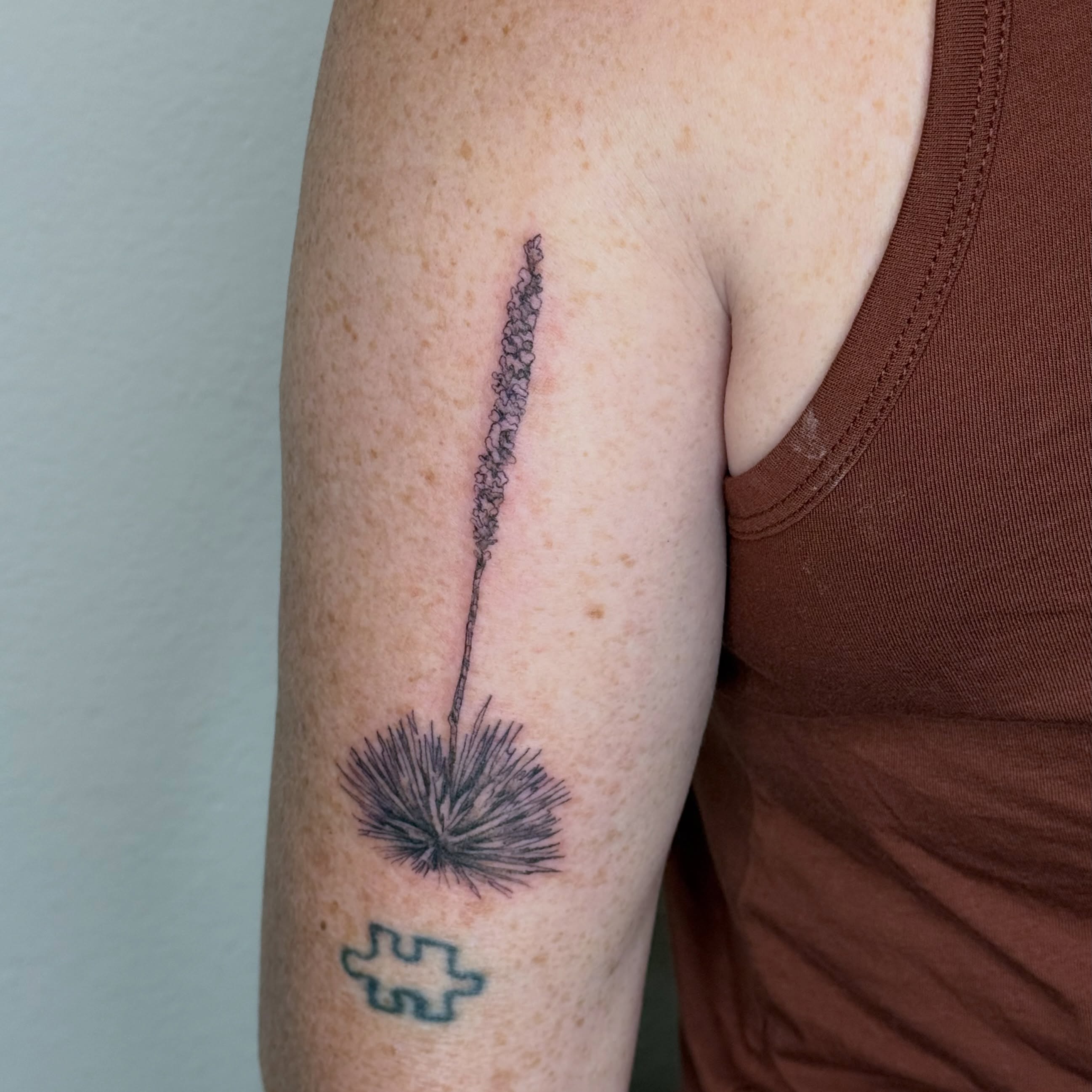 Dandelion black and grey tattoo on the forearm by ❁ Marlo Marquise Tattoo Artist ❁
