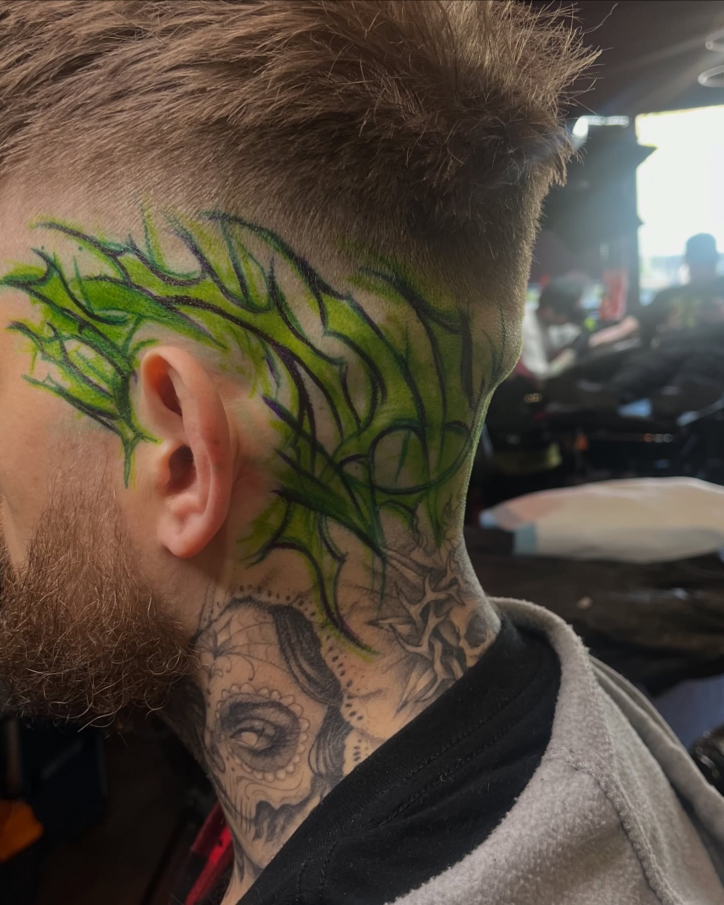 Tattoo by @evi_berry_falcon โ dotwork