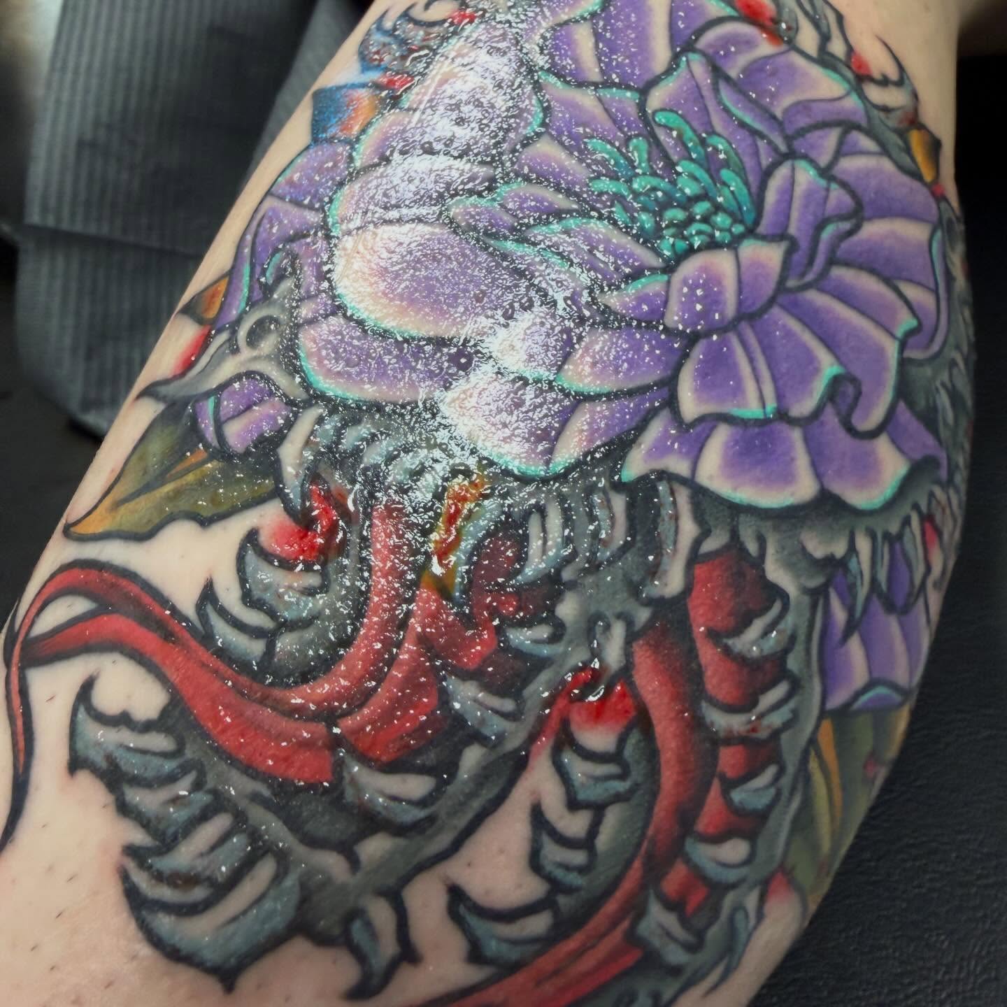 Tattoo by @almostmiketattoos_ — american_traditional, dotwork