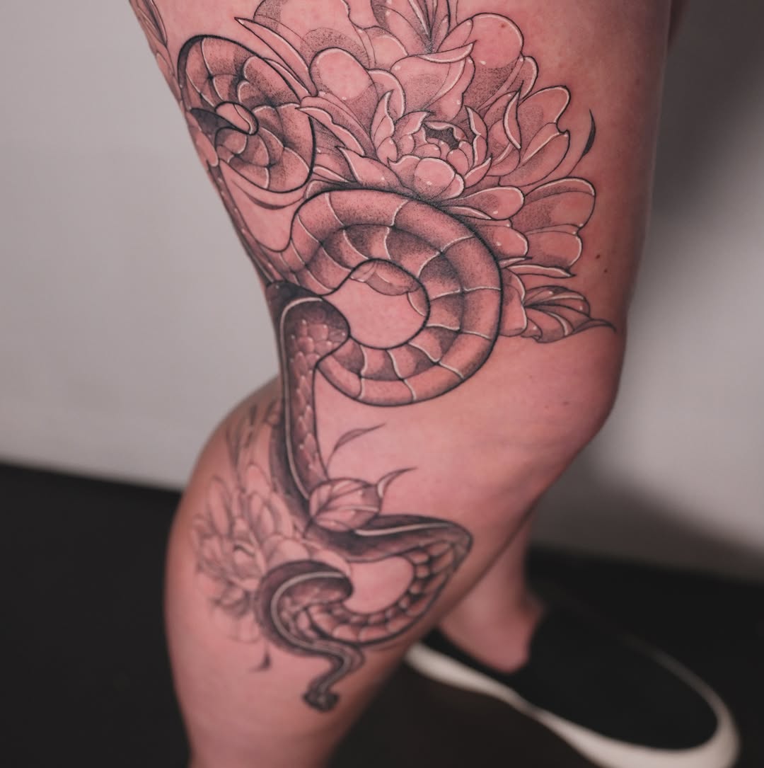 Tattoo by @velvet_corpse — black_and_grey, realism