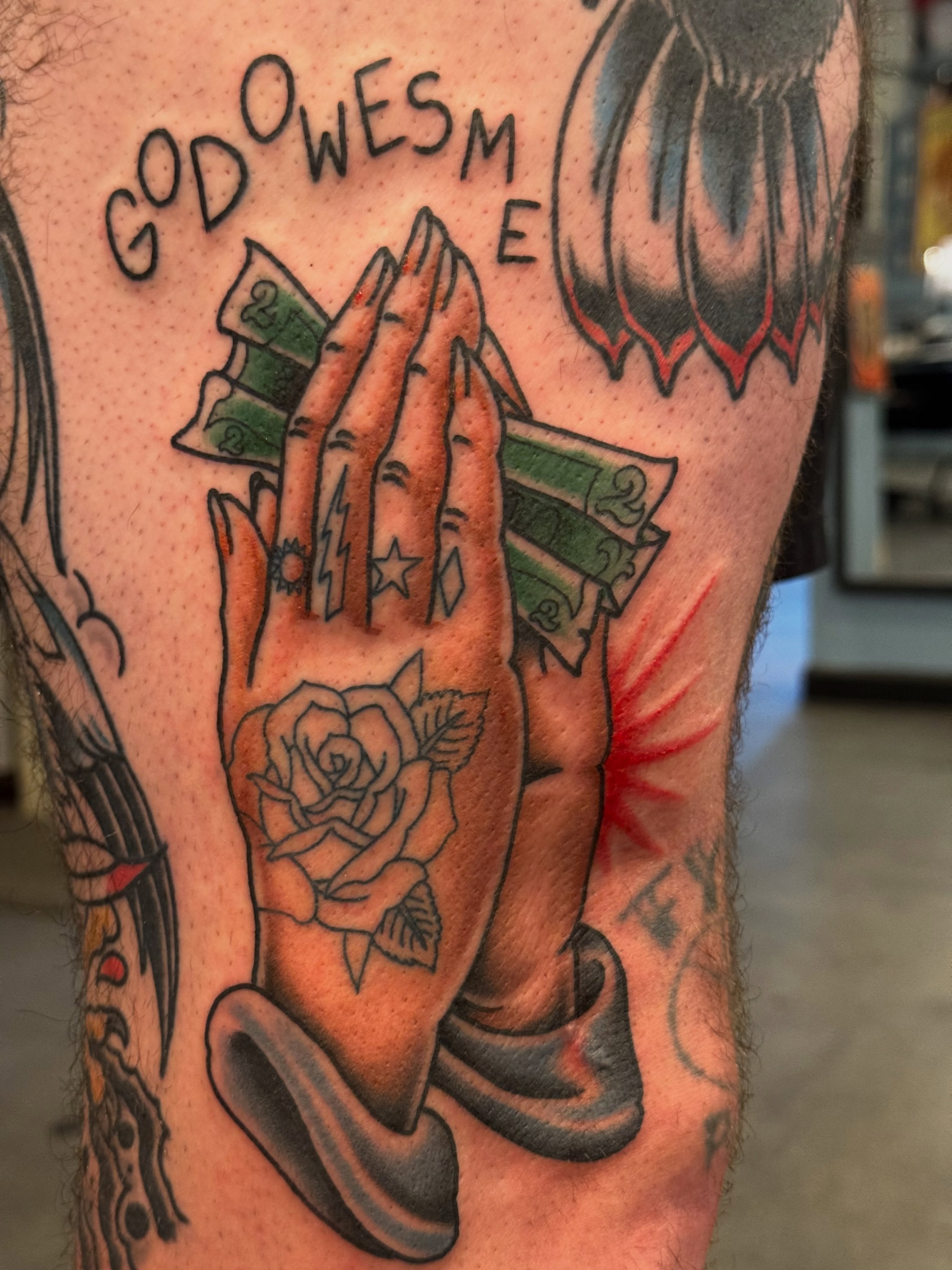 Tattoo by @thepinkmanther — american_traditional