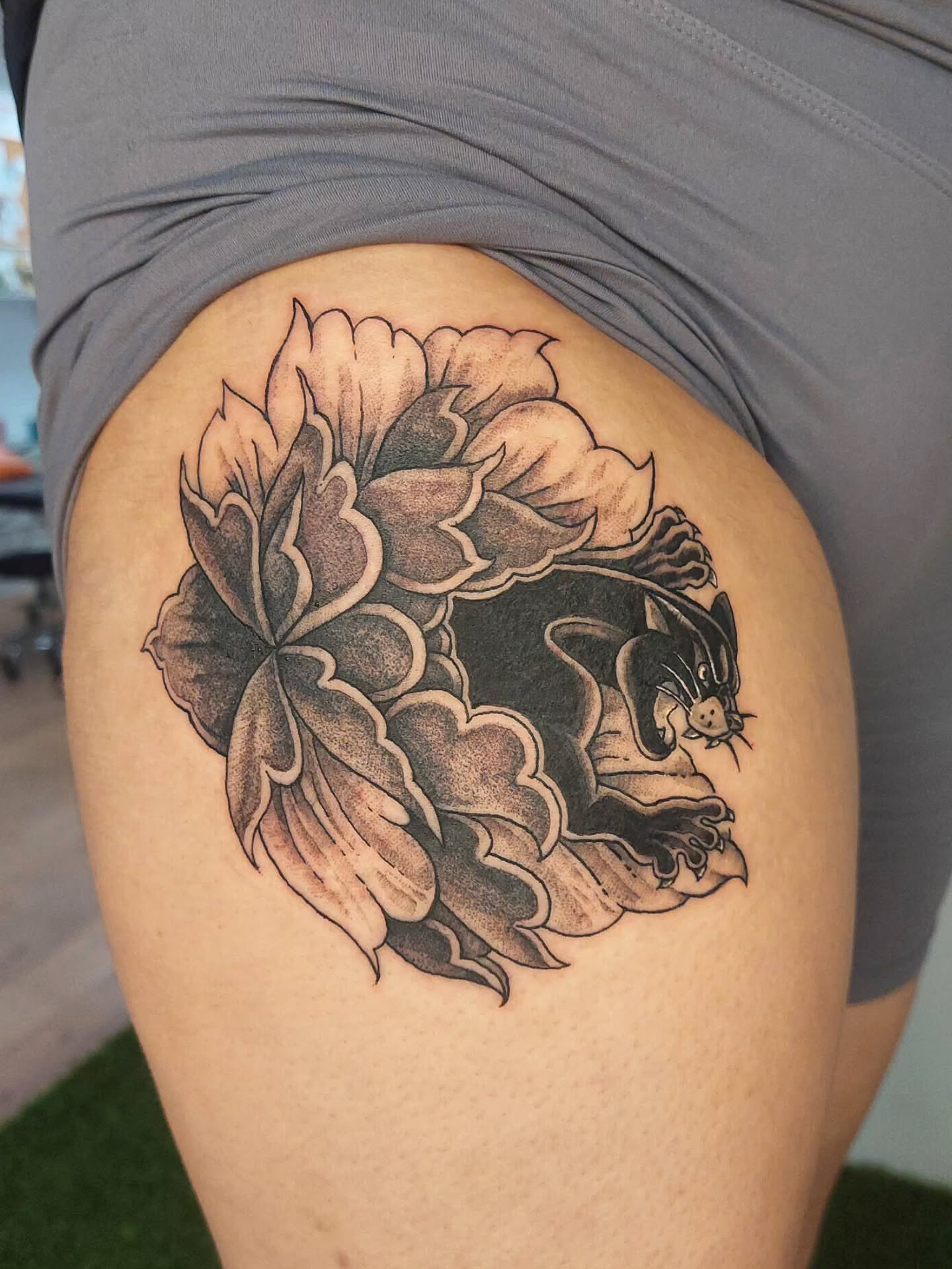 Tattoo by @lulus_tattoos_ — black_and_grey