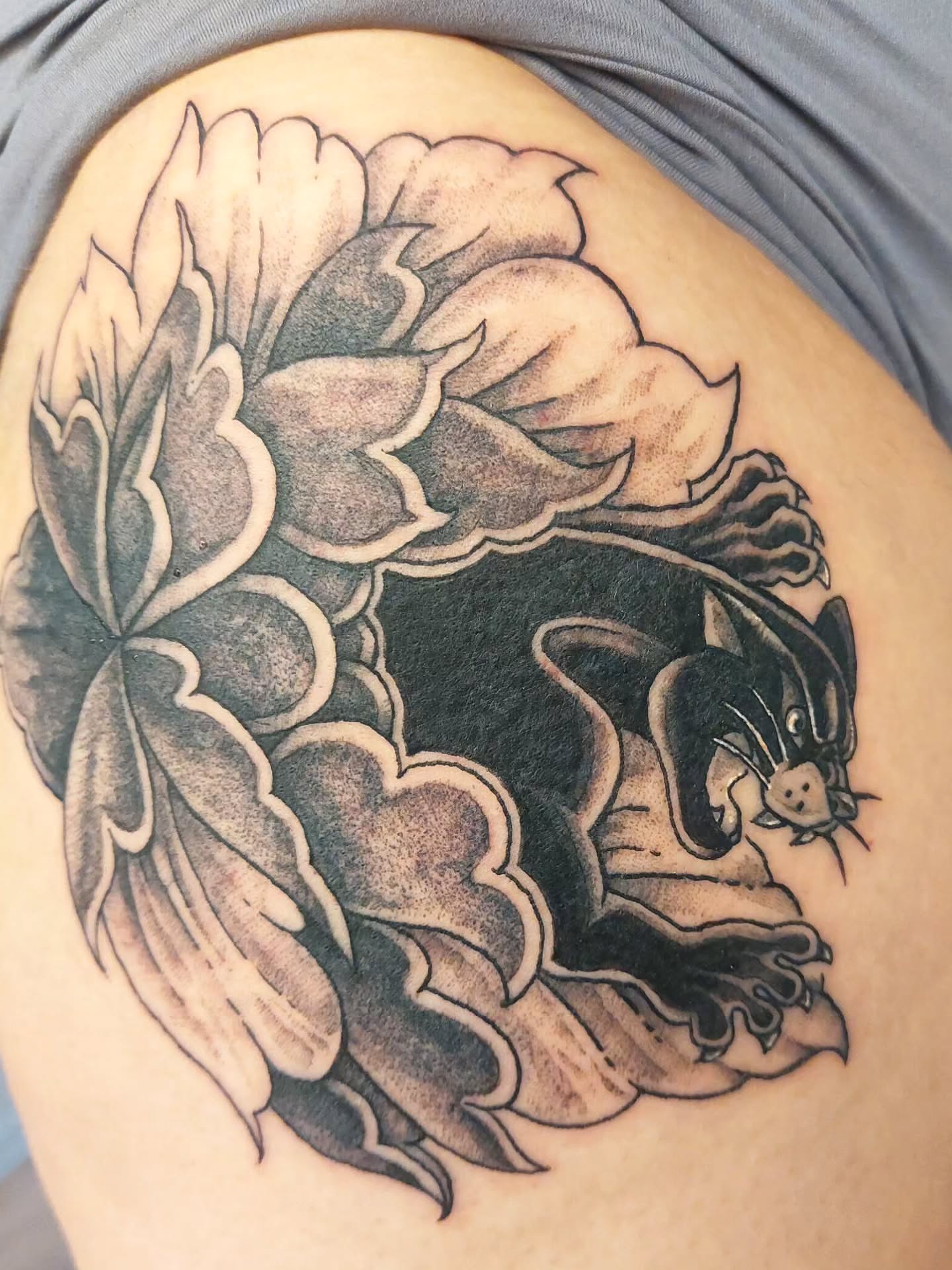 Tattoo by @lulus_tattoos_ — black_and_grey