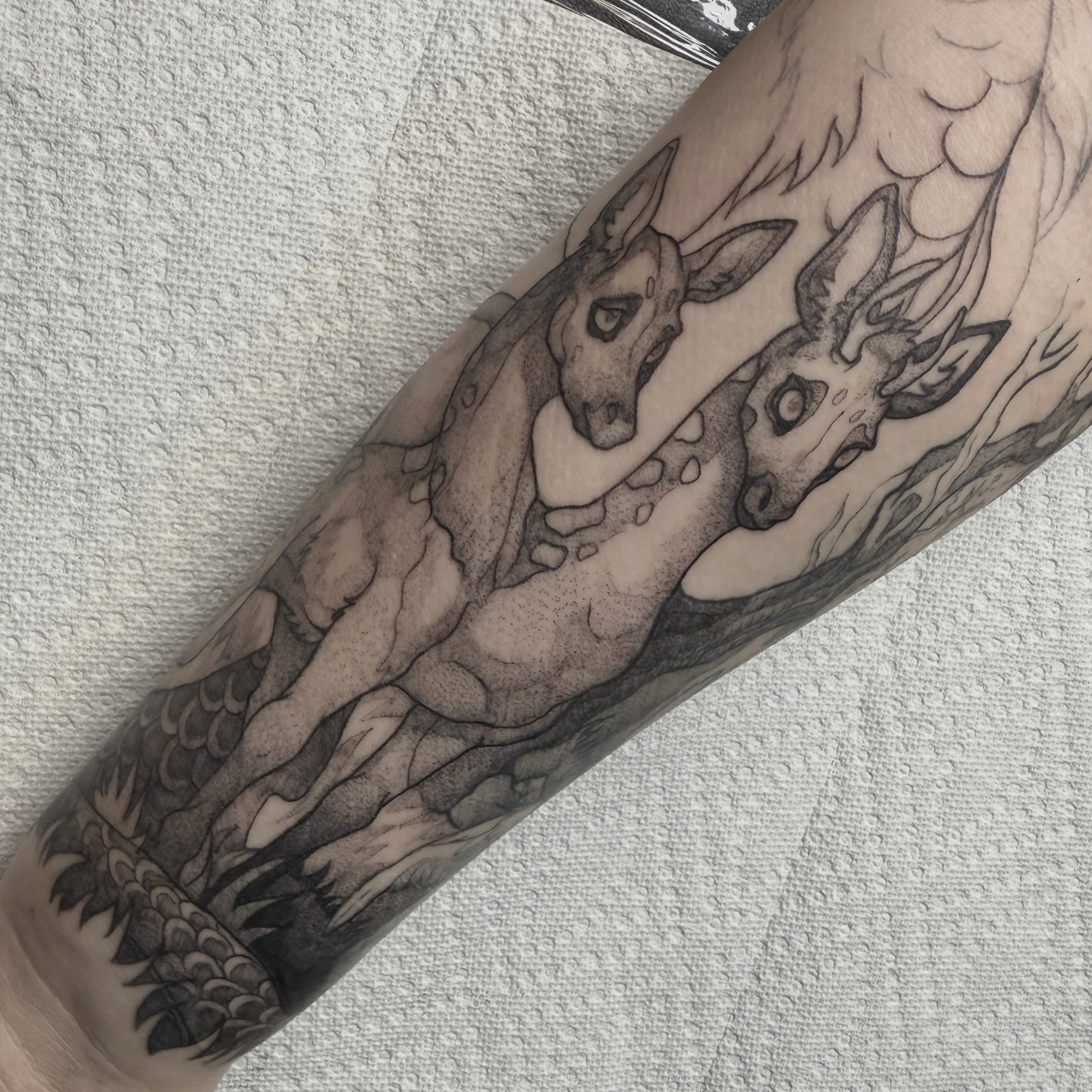 Tattoo by @blackmeddle — dotwork, realism
