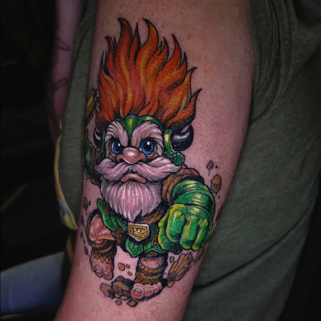 Tattoo by @drutattoo — new_school, anime