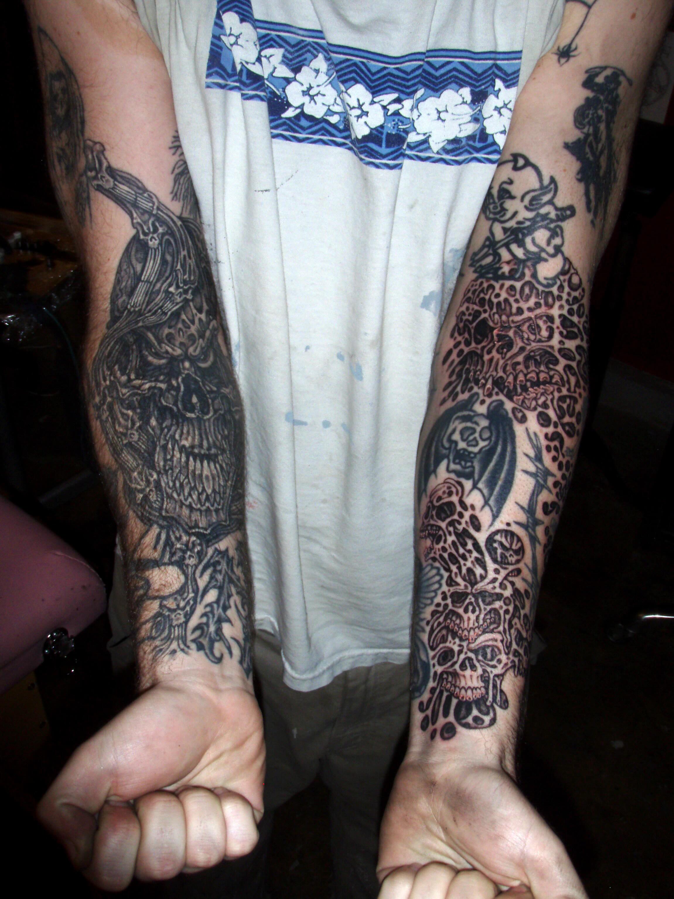 Tattoo by @fried_world — black_and_grey, dark_realism