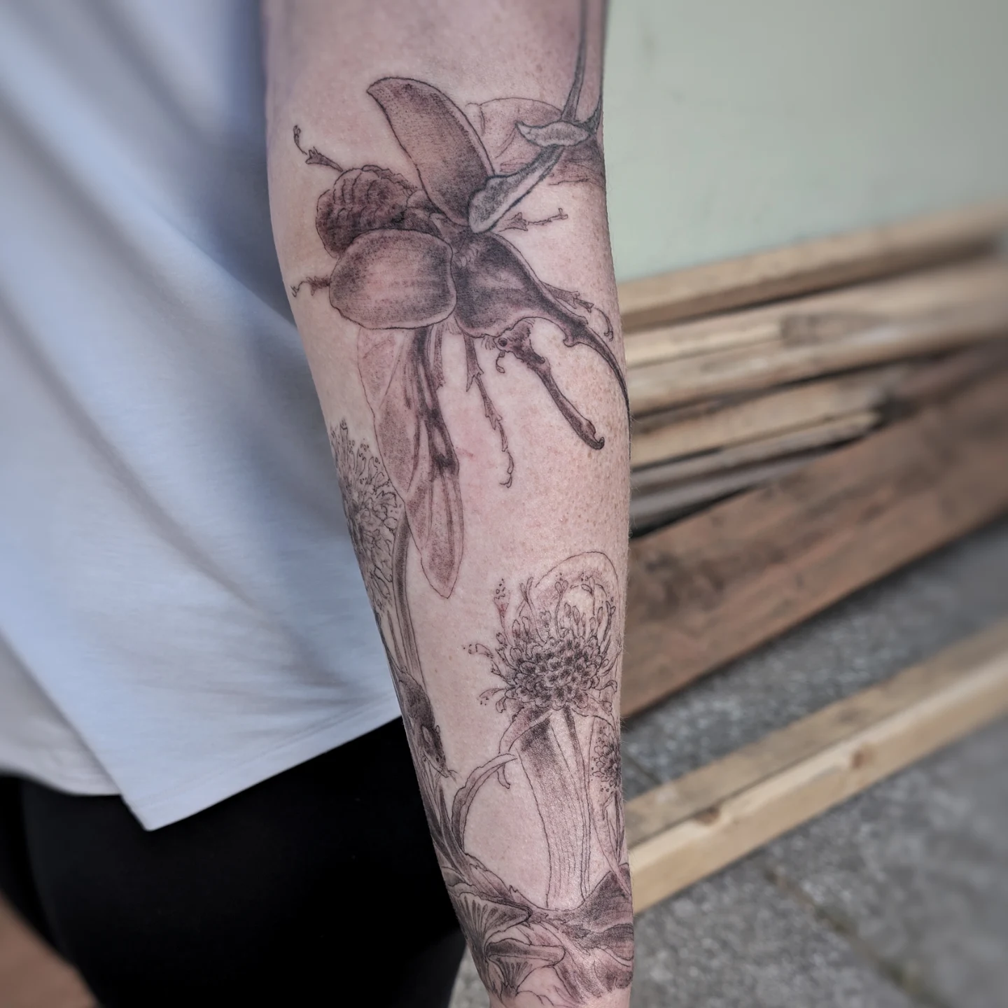 Tattoo by @graffitilostpdx โ black_and_grey