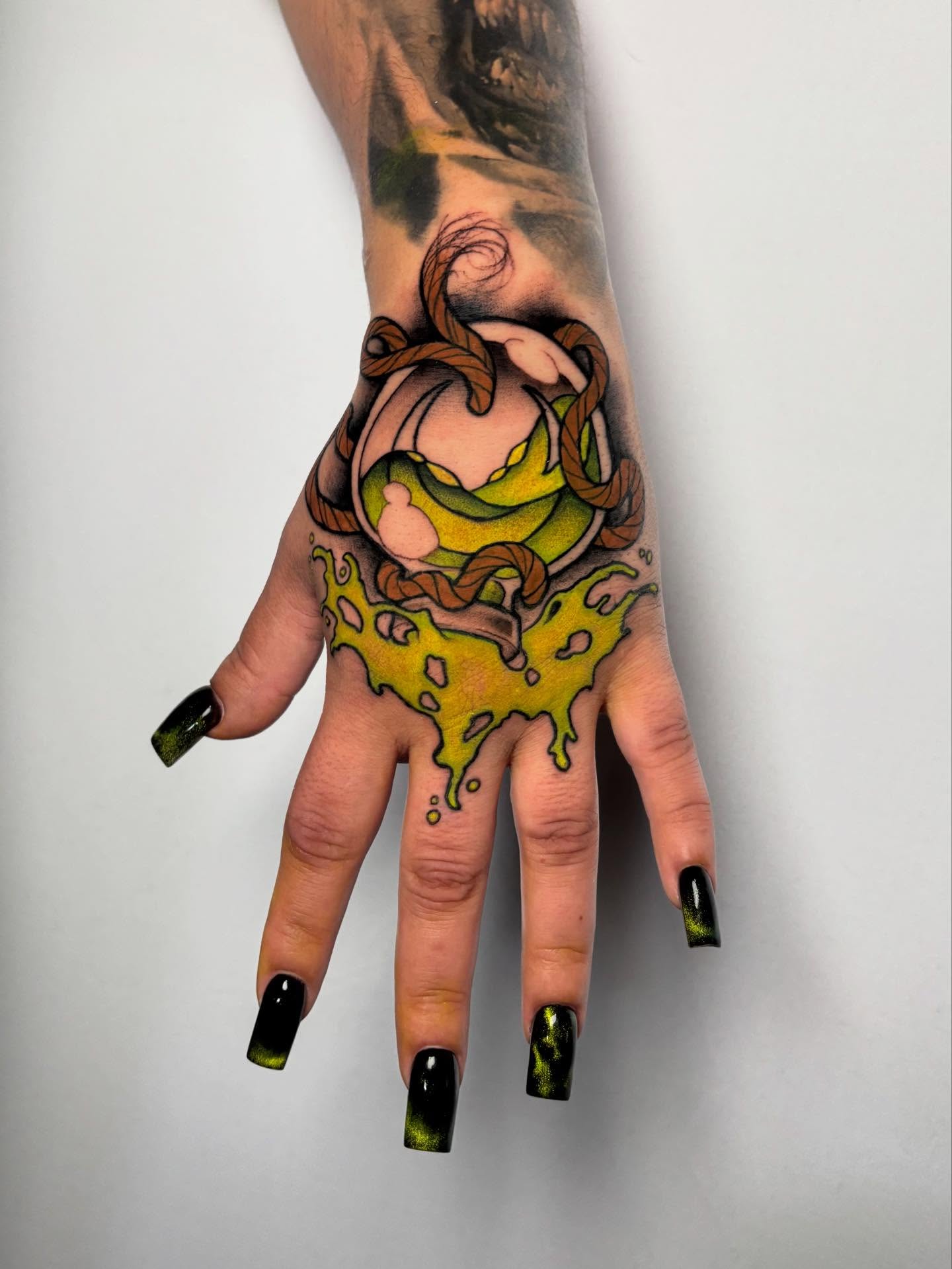 Tattoo by @rbornetattoo — dotwork, realism