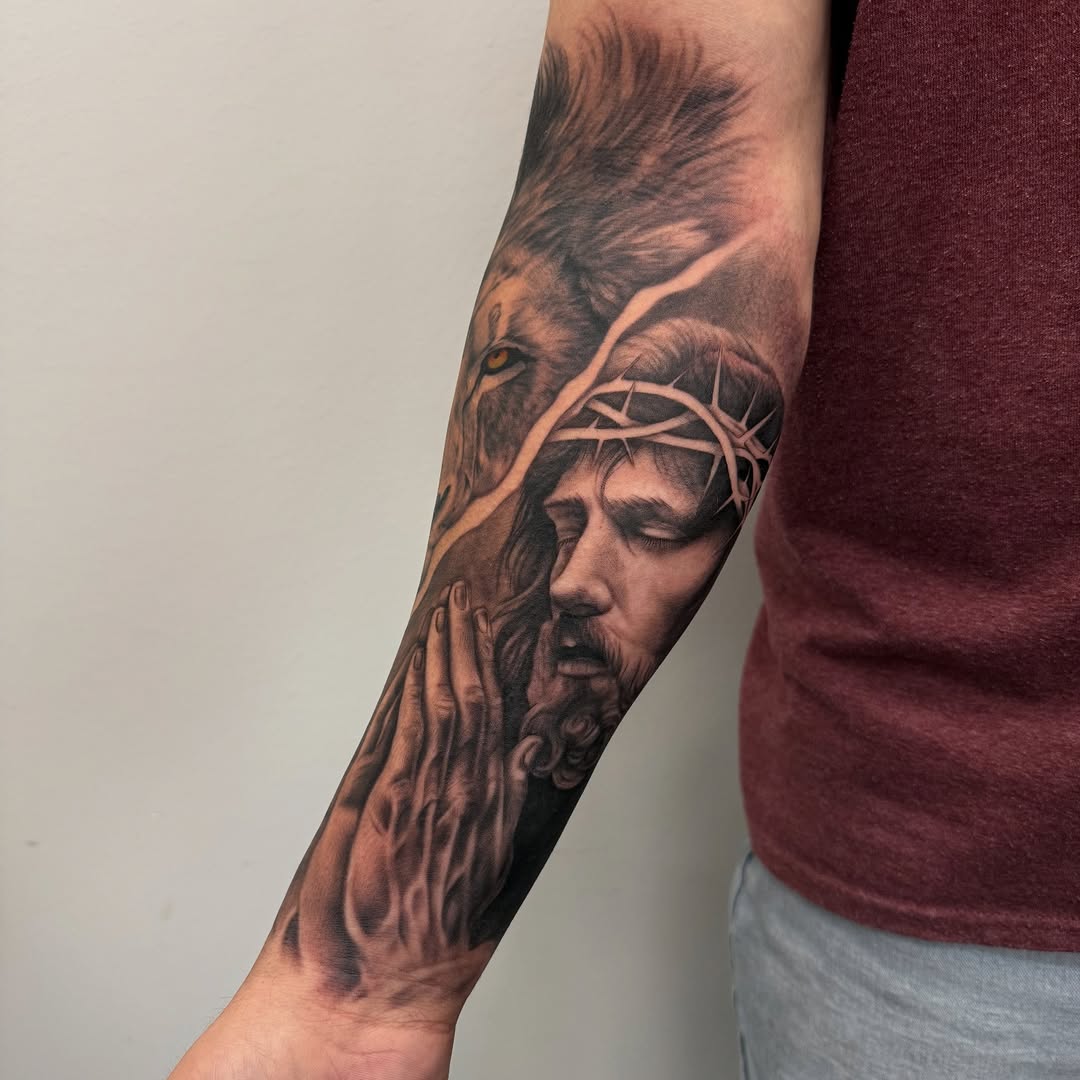 Tattoo by @lucidimprints_tattoo — realism, black_and_grey