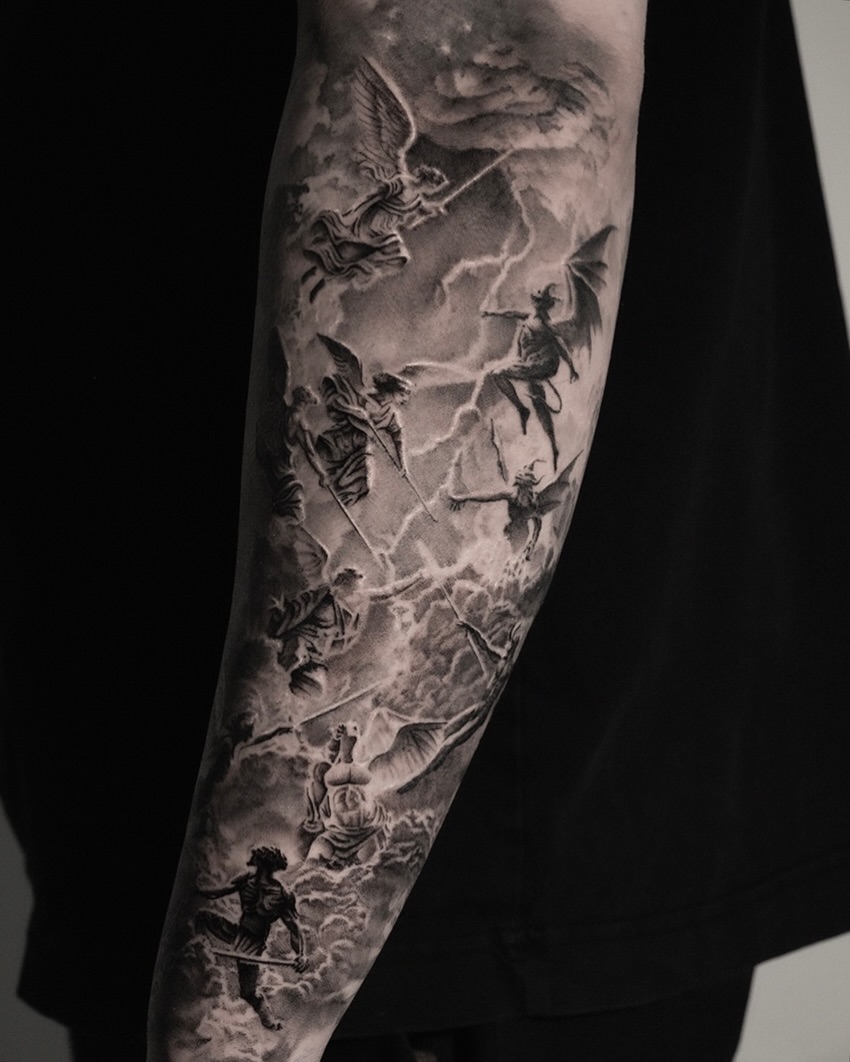Tattoo by @tattooer_amu — black_and_grey, realism
