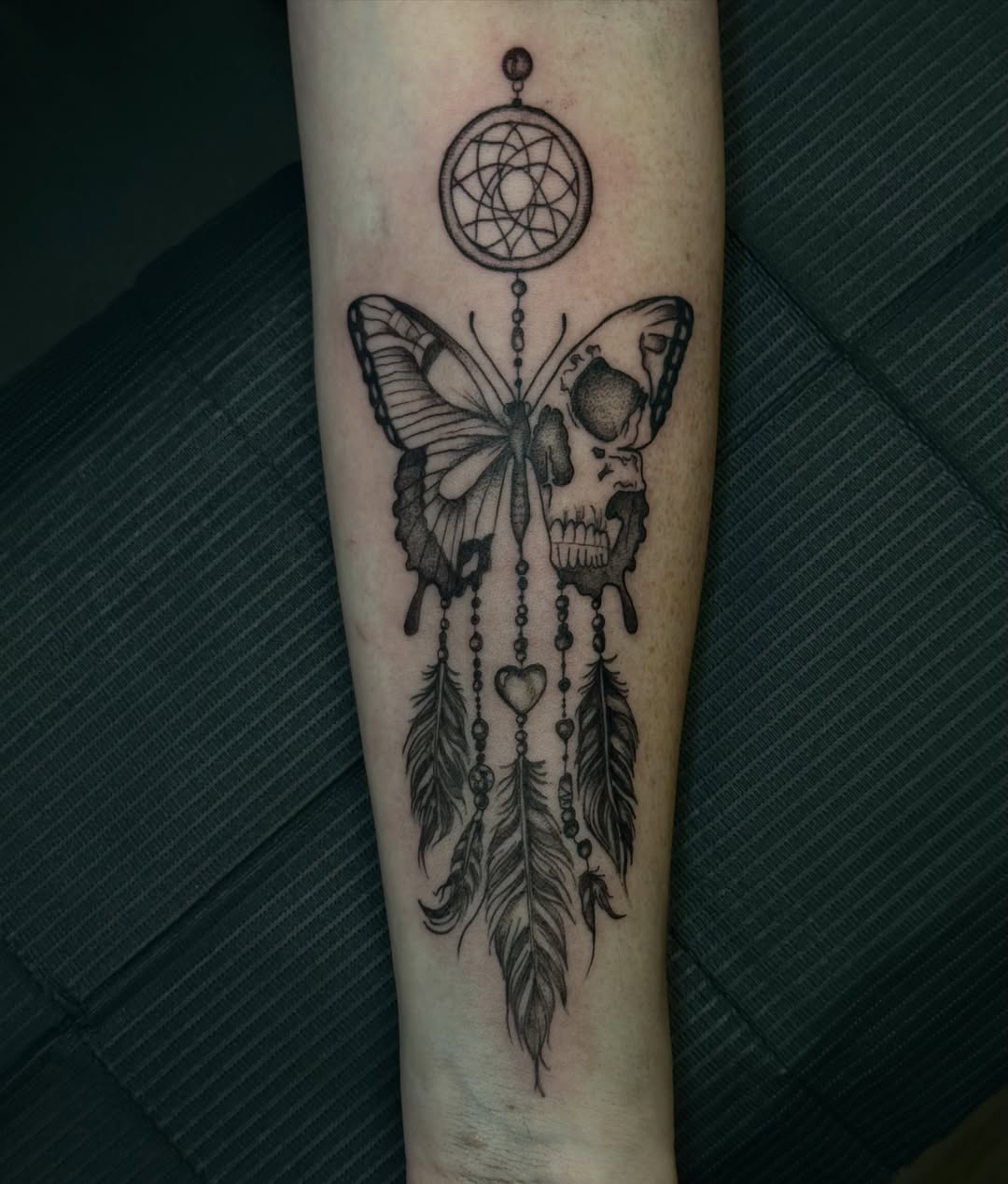 Tattoo by @needlemami — black_and_grey, geometric