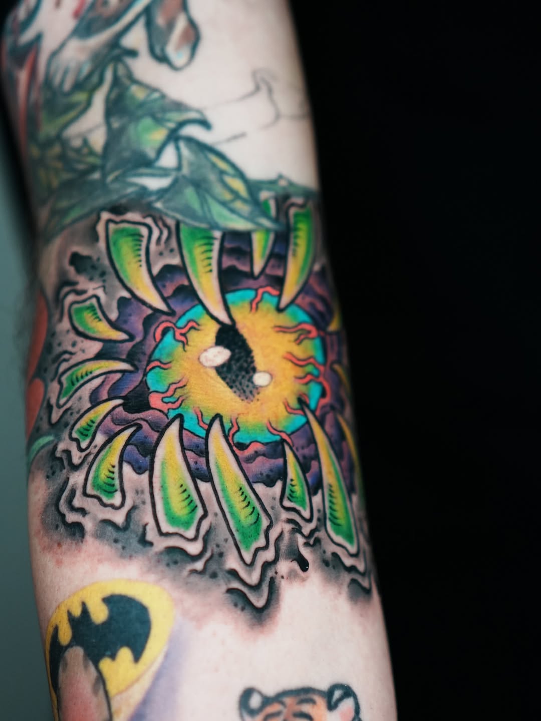 Tattoo by @mrdrextattoo — new_school, trash_polka
