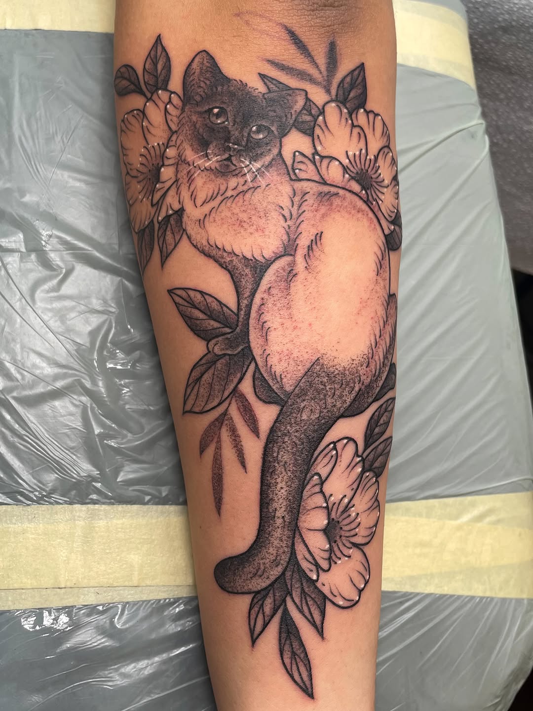Tattoo by @beaniethemeanietattoo — realism, black_and_grey
