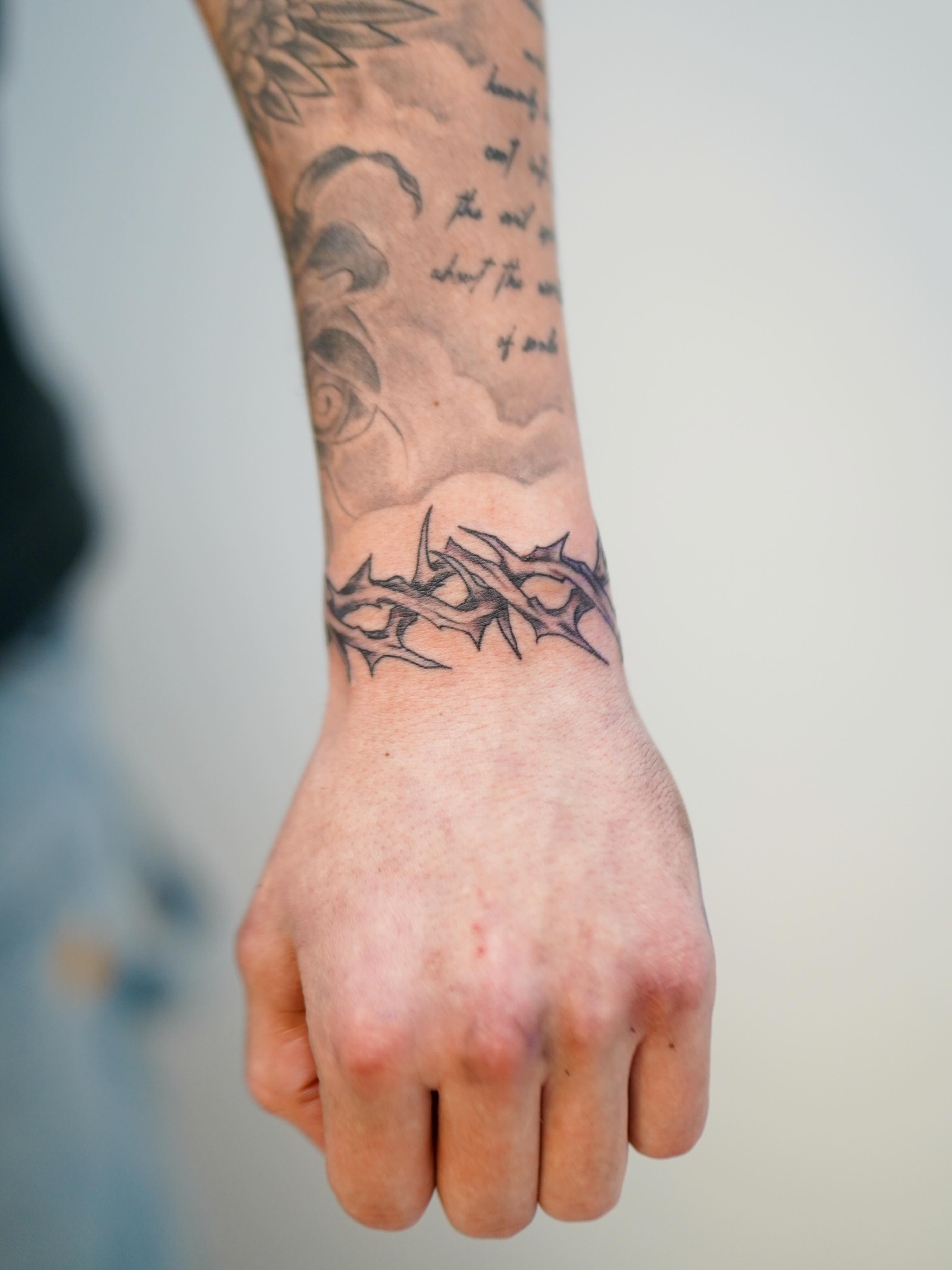 Tattoo by @skylito_creations — black_and_grey