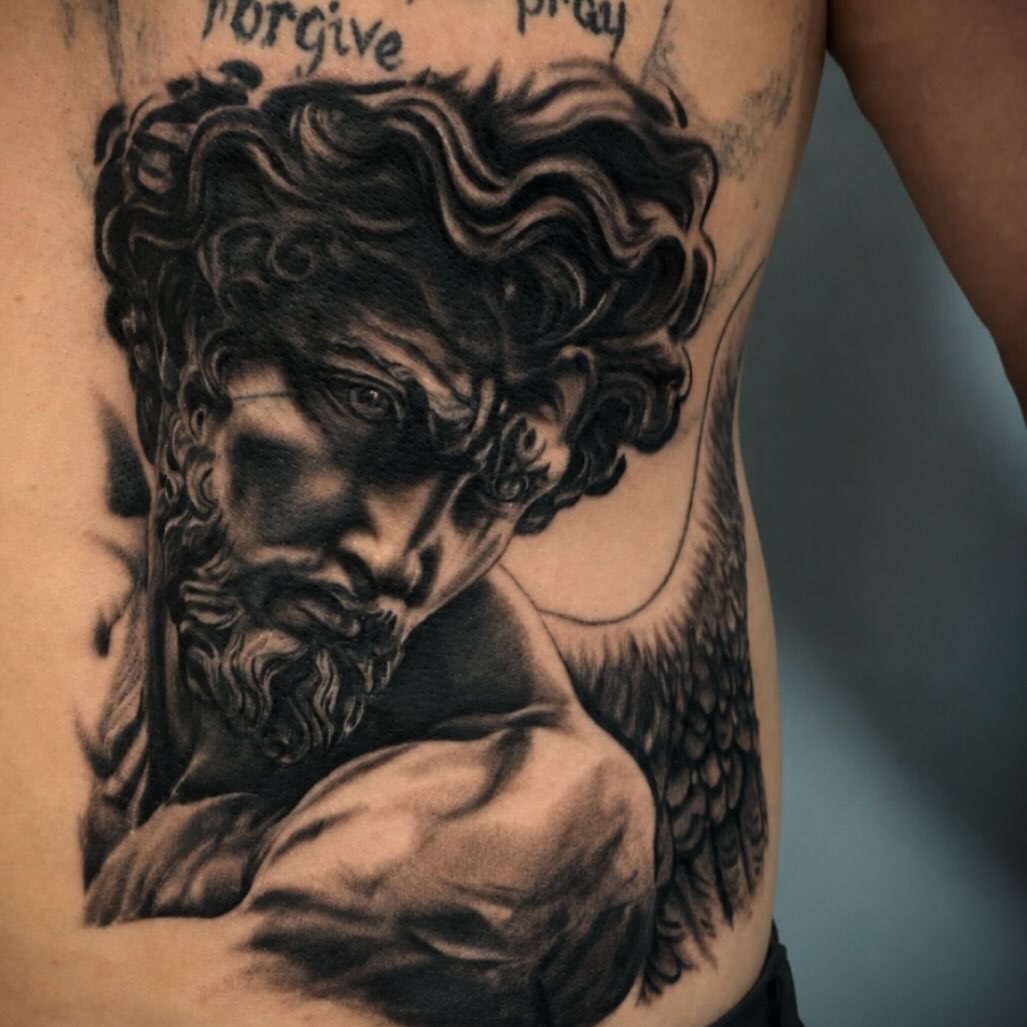 Tattoo by @lauren_tattoosart — realism, dark_realism