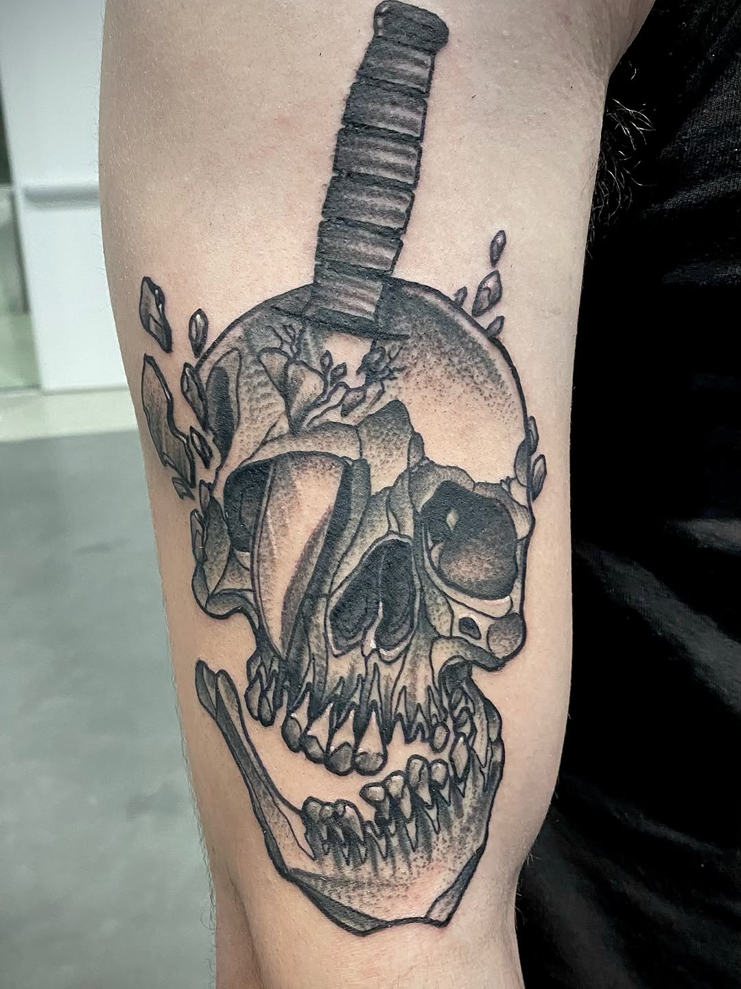 Tattoo by @josh_st_tat2 — black_and_grey, realism