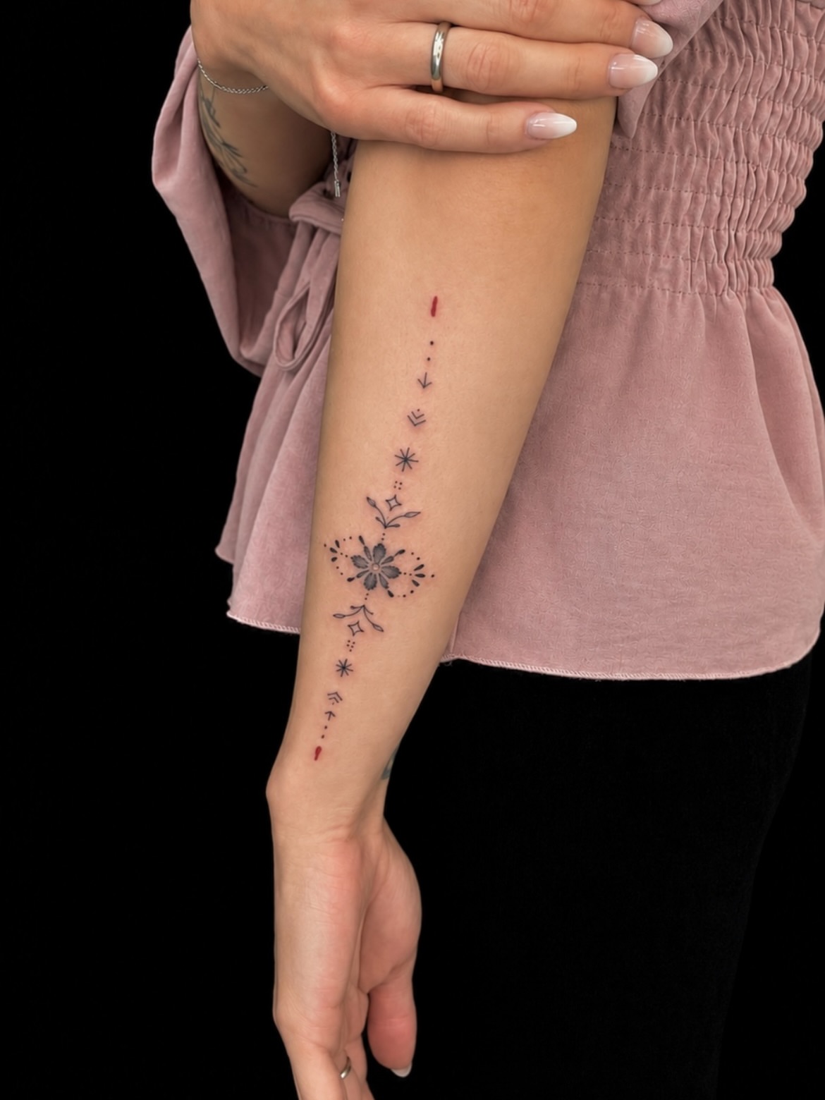 Tattoo by @amber_noir_tattoo — dotwork