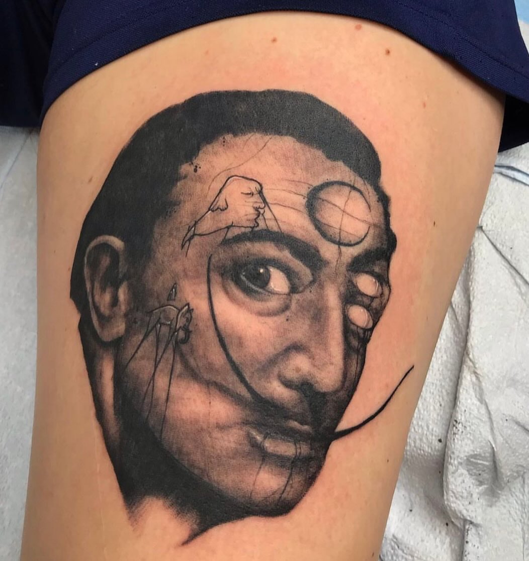 Tattoo by @instacam666 — black_and_grey, realism