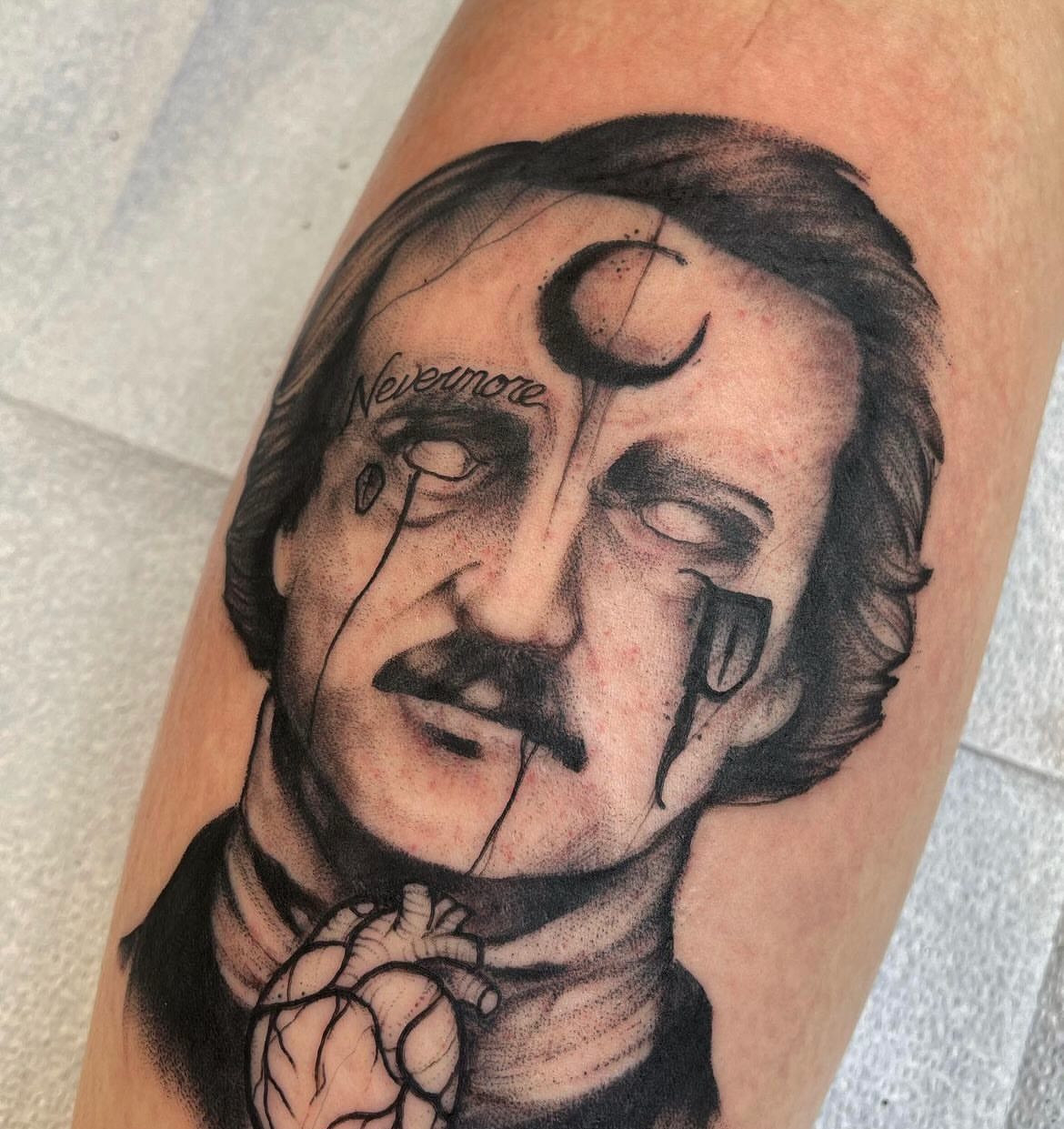 Tattoo by @instacam666 — black_and_grey, realism