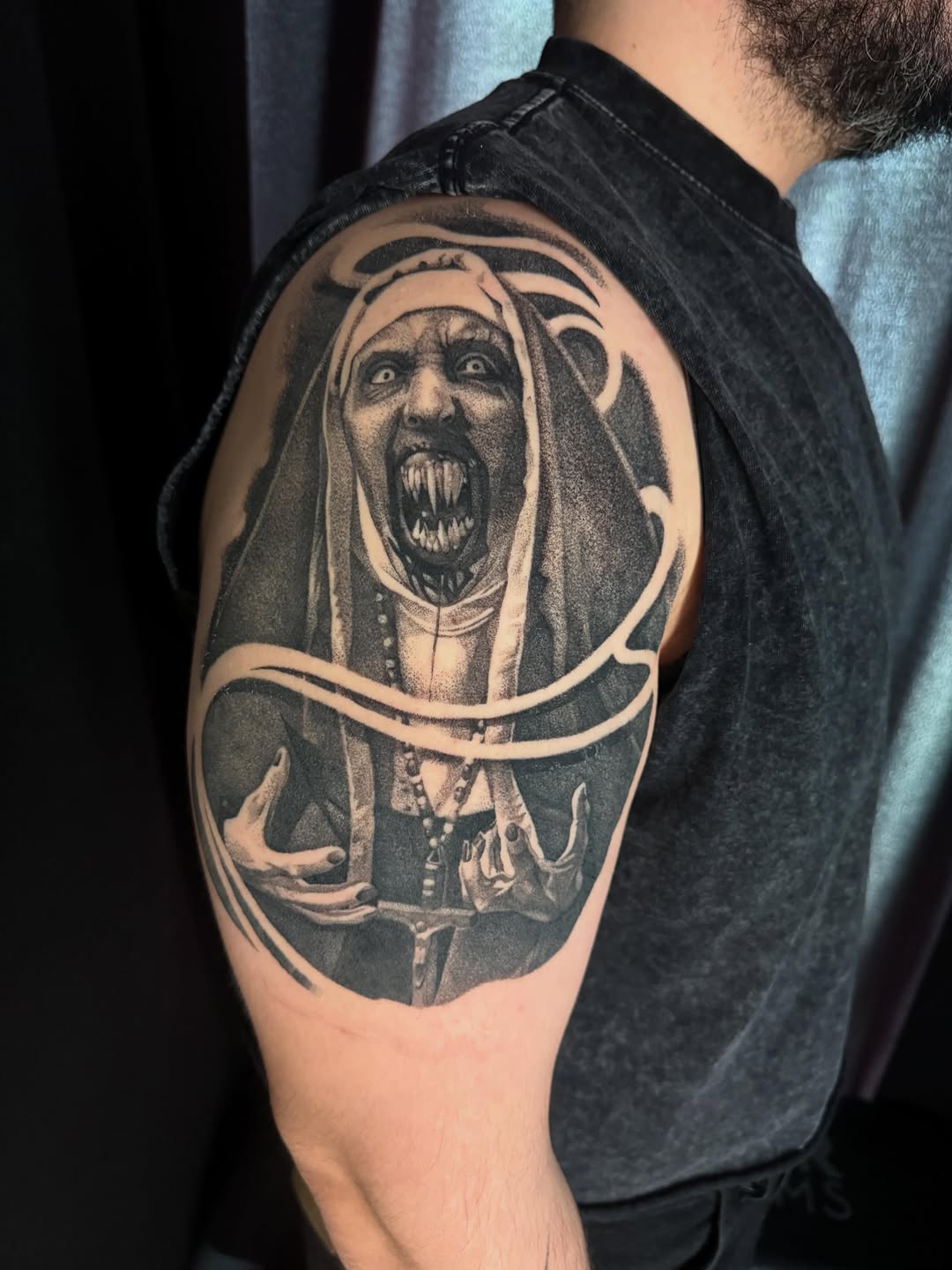 Tattoo by @deadmess — dark_realism, black_and_grey