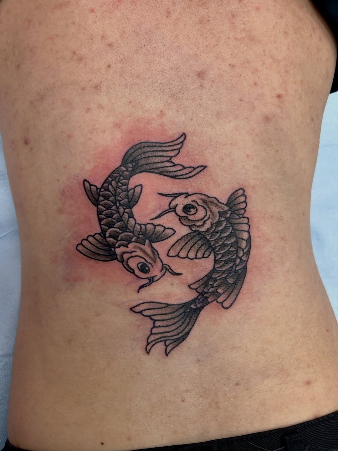 Tattoo by @stabbing_strawberries — japanese_irezumi, black_and_grey