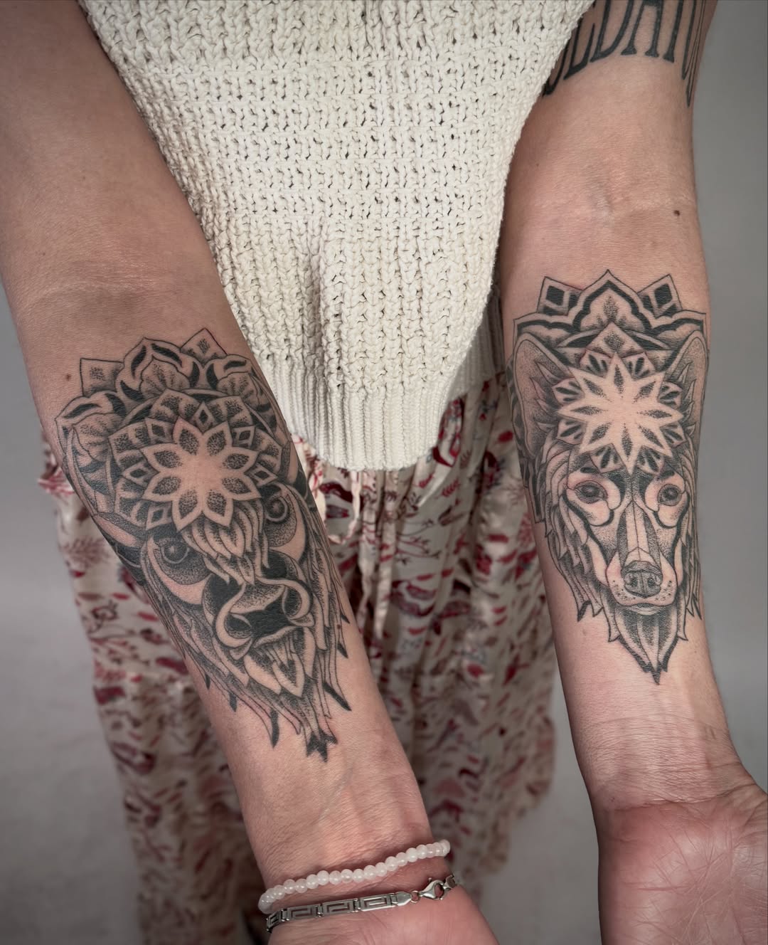 Tattoo by @ghostriverart — black_and_grey, geometric