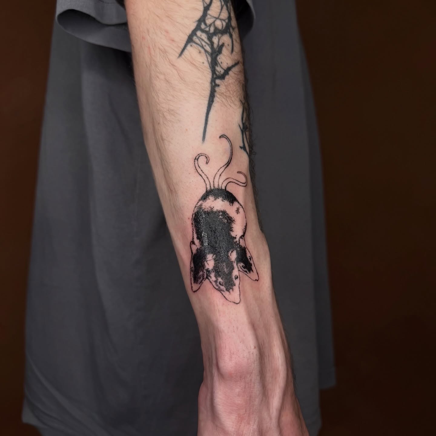 Tattoo by @vsgoblintatts — black_and_grey