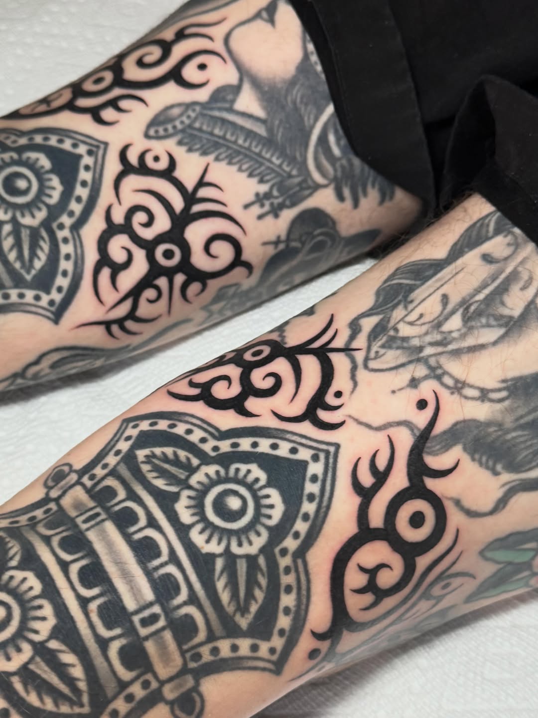 Tattoo by @painted_peach — tribal, blackwork