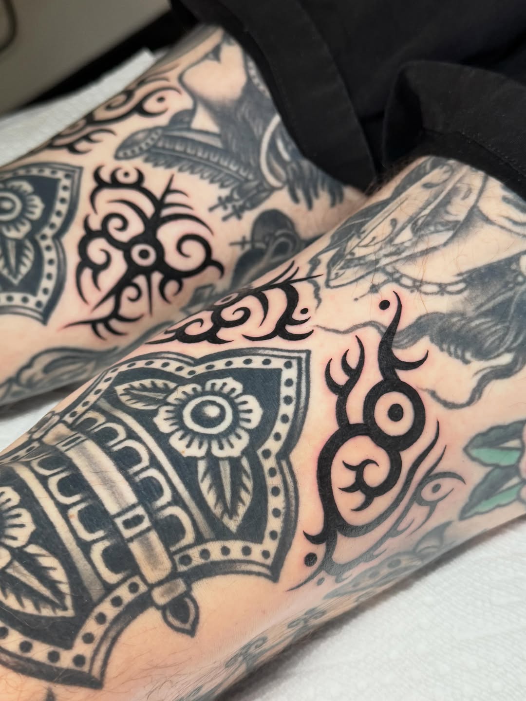 Tattoo by @painted_peach — tribal, blackwork
