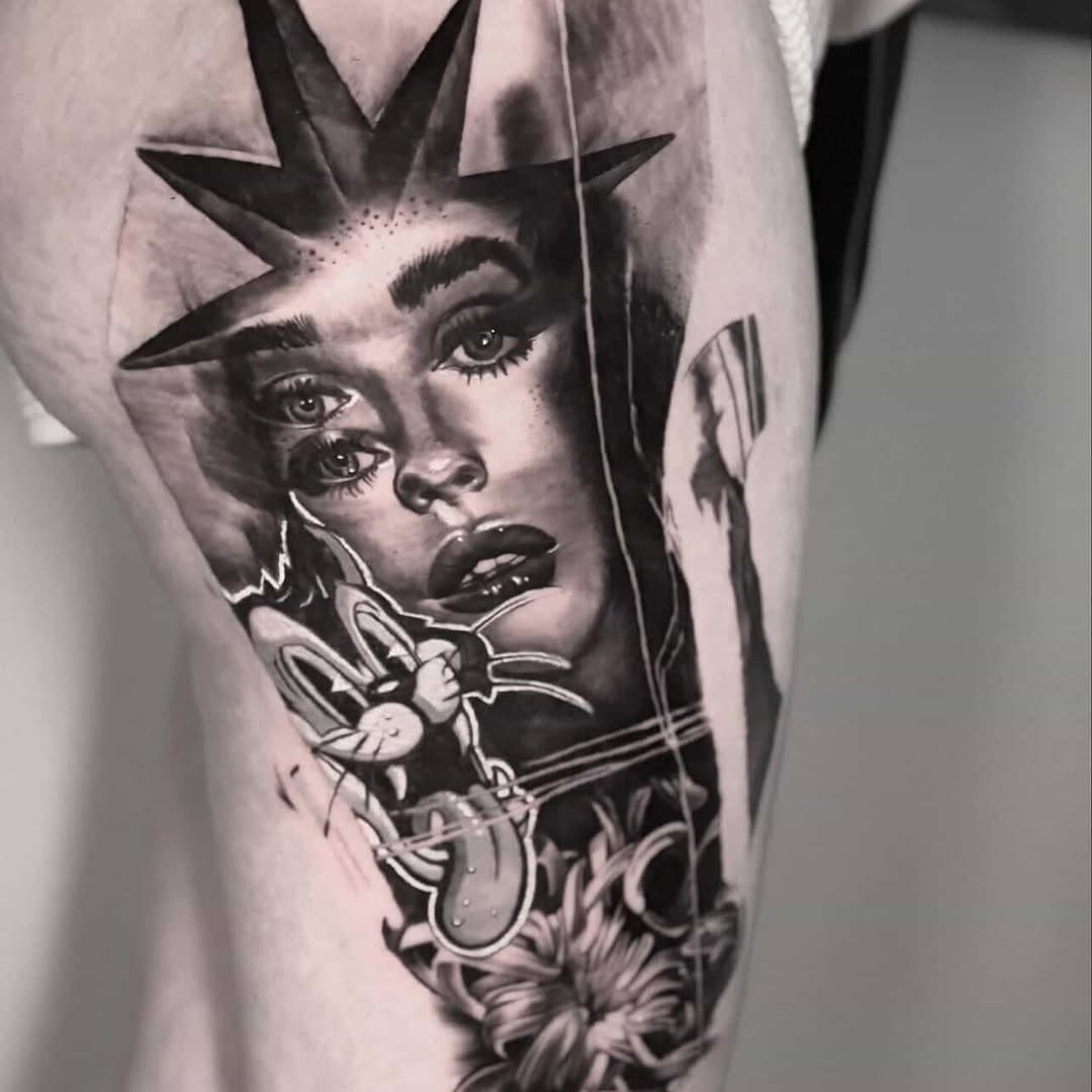 Tattoo by @ianhillart — black_and_grey, realism
