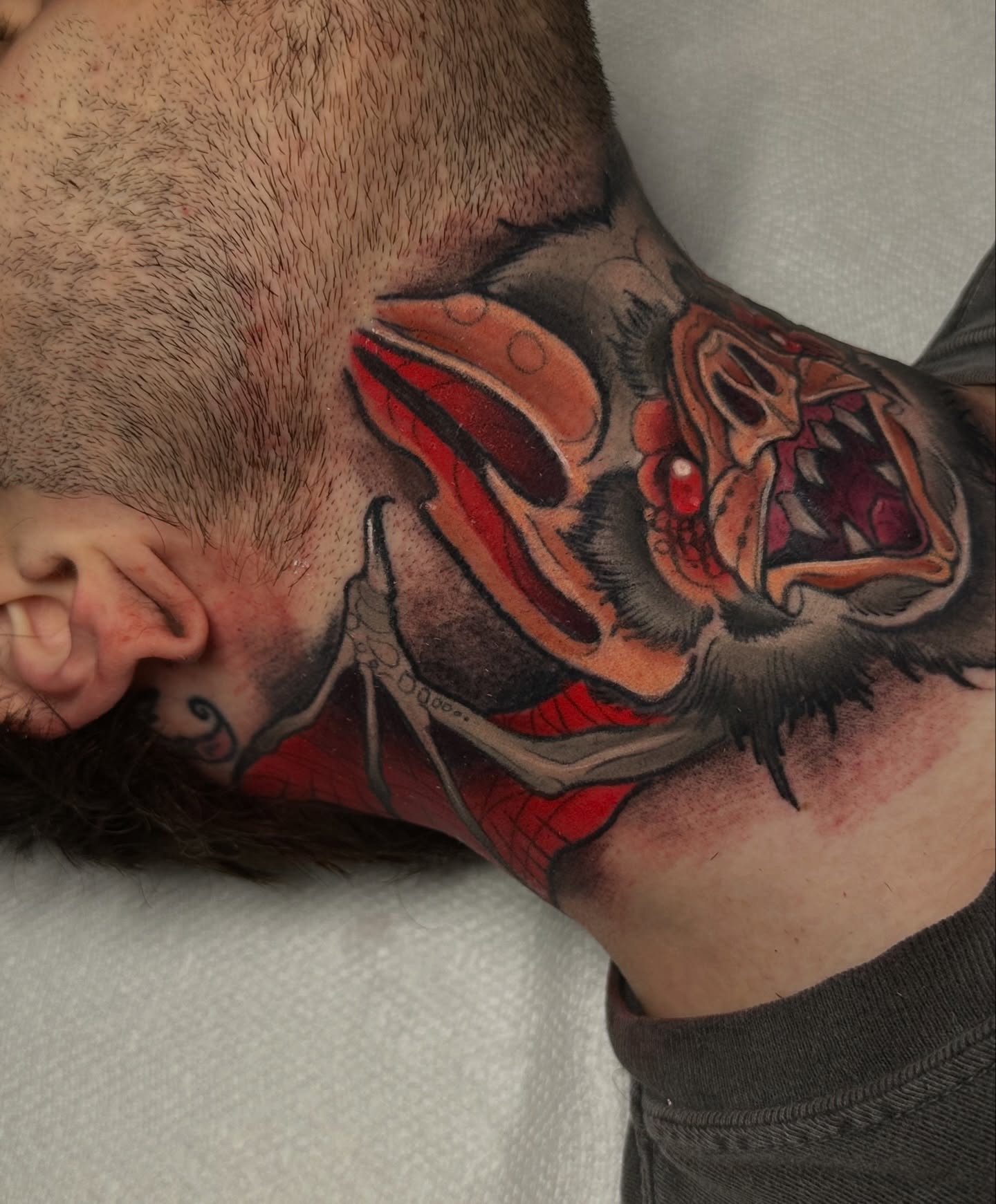 Demon mask japanese irezumi tattoo on the shoulder by 𝐀𝐮𝐬𝐭𝐢𝐧 𝐌𝐨𝐫𝐫𝐢𝐬𝐨𝐧 𝐓𝐚𝐭𝐭𝐨𝐨𝐬