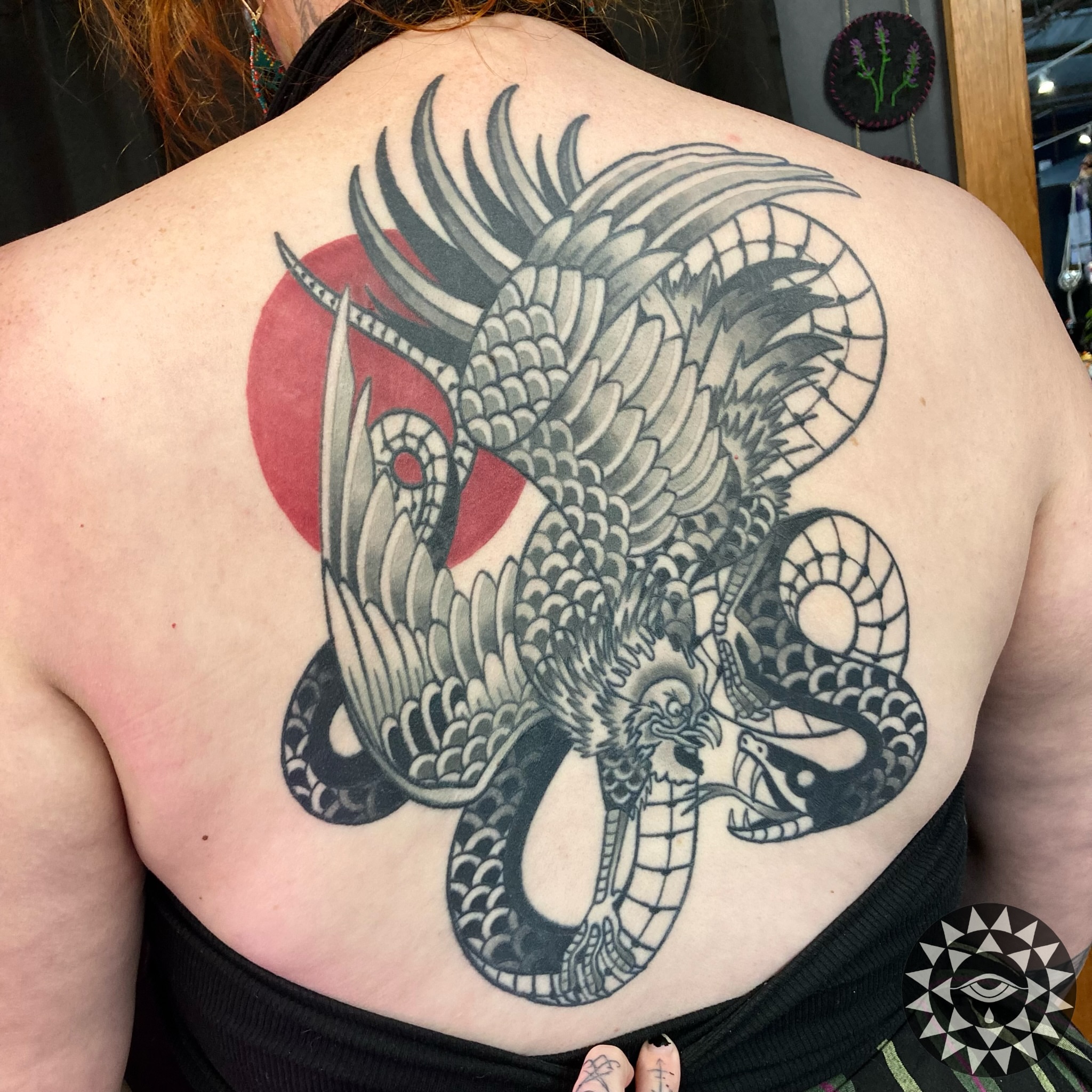 Tattoo by @chelsartistry — black_and_grey, japanese_irezumi