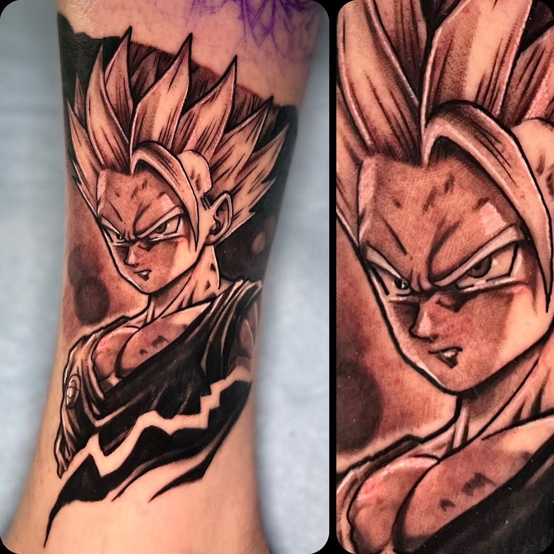 Tattoo by @samhyndmanart — anime