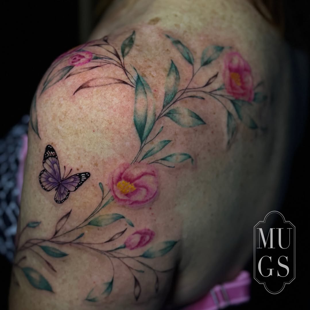 Tattoo by @tattoosbymugs — fine_line, watercolor